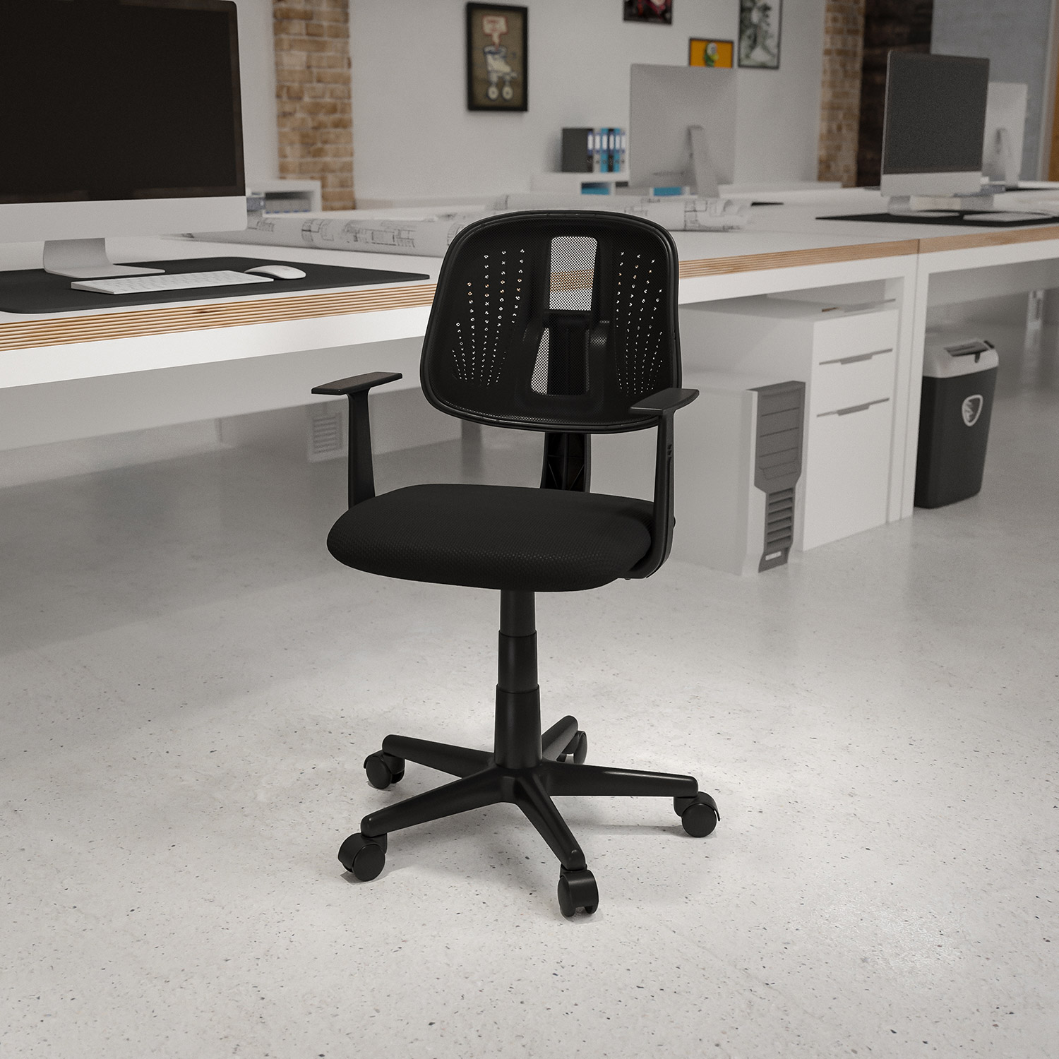 BLNK Flash Fundamentals Mid-Back Mesh Swivel Task Office Chair with Pivot Back