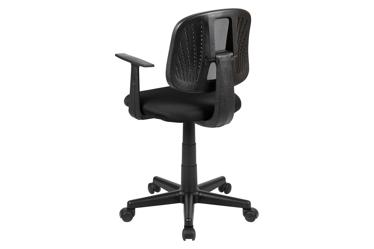 BLNK Flash Fundamentals Mid-Back Mesh Swivel Task Office Chair with Pivot Back - Black, with Arms