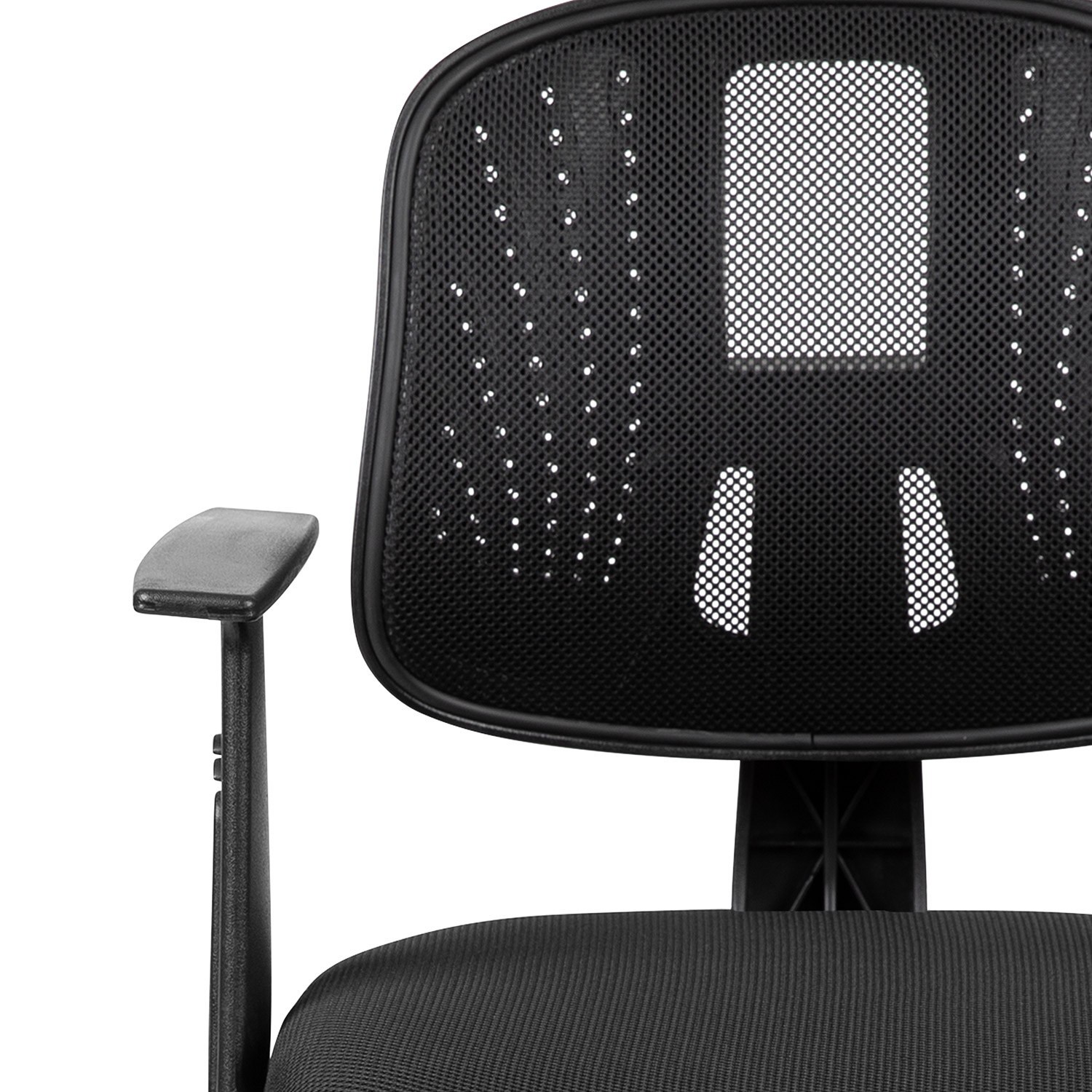 BLNK Flash Fundamentals Mid-Back Mesh Swivel Task Office Chair with Pivot Back - Black, with Arms