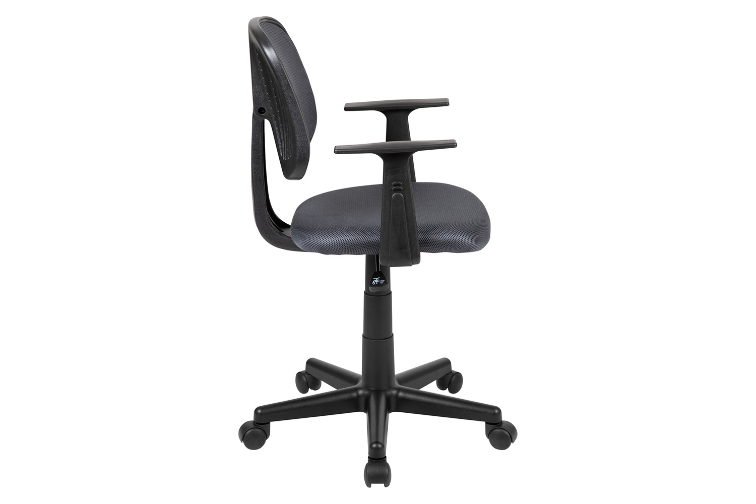 BLNK Flash Fundamentals Mid-Back Mesh Swivel Task Office Chair with Pivot Back - Gray, with Arms