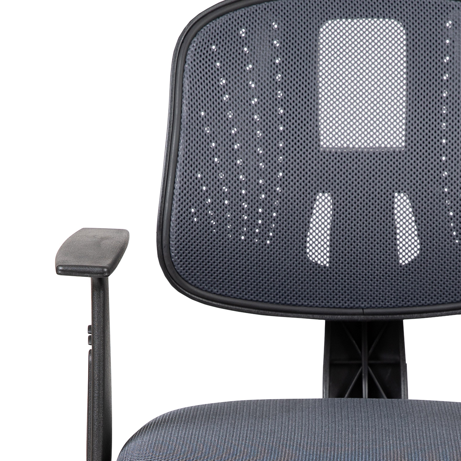 BLNK Flash Fundamentals Mid-Back Mesh Swivel Task Office Chair with Pivot Back - Gray, with Arms