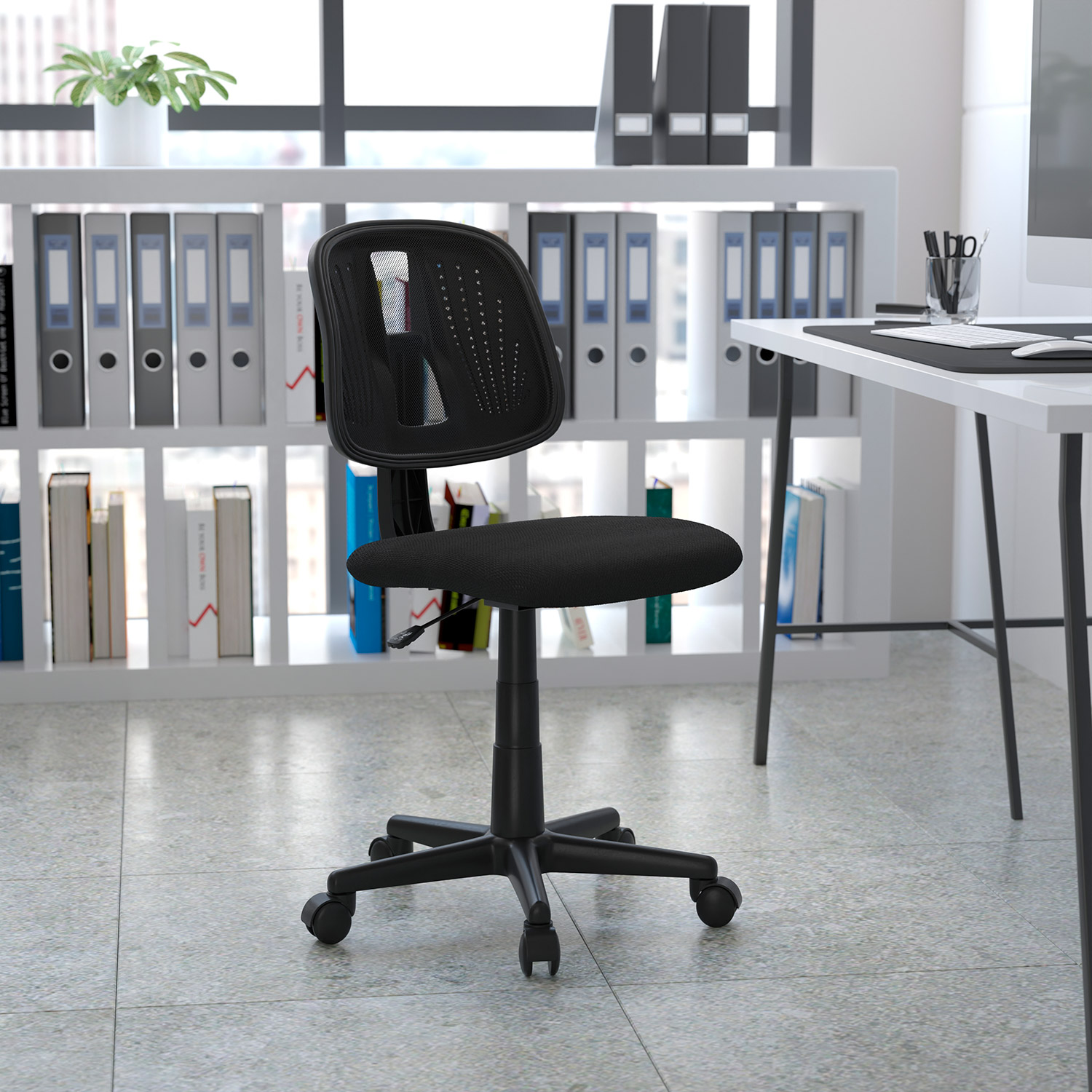 BLNK Flash Fundamentals Mid-Back Mesh Swivel Task Office Chair with Pivot Back