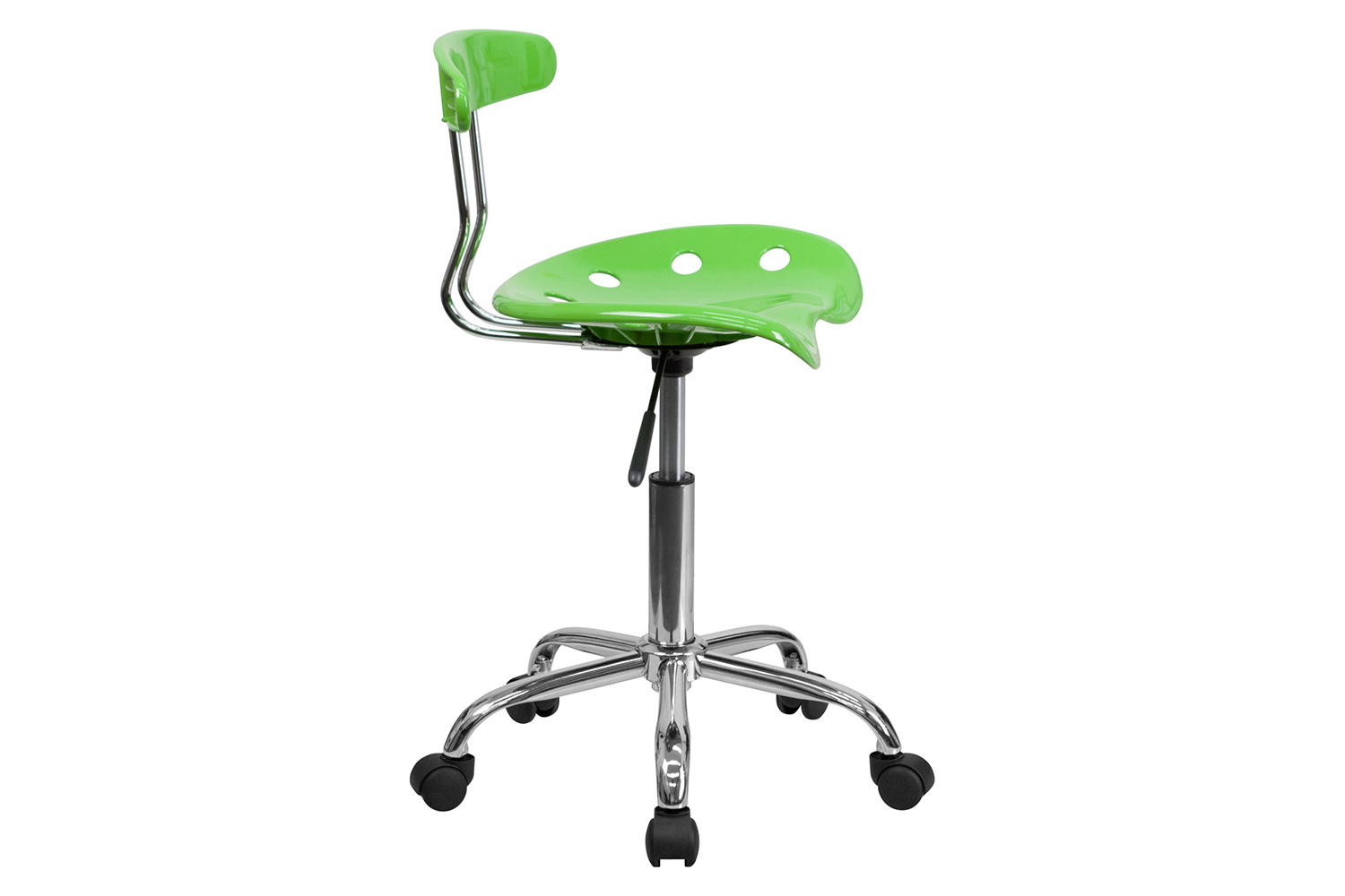 BLNK Elliott Vibrant Chrome Swivel Task Office Chair with Tractor Seat - Apple Green