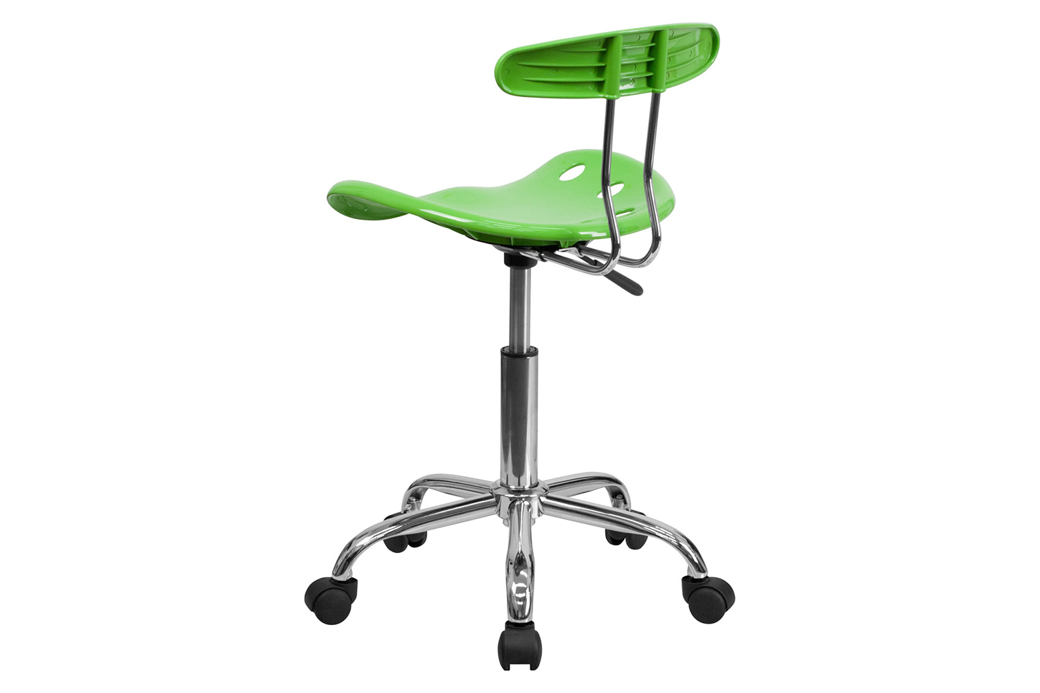 BLNK Elliott Vibrant Chrome Swivel Task Office Chair with Tractor Seat - Apple Green