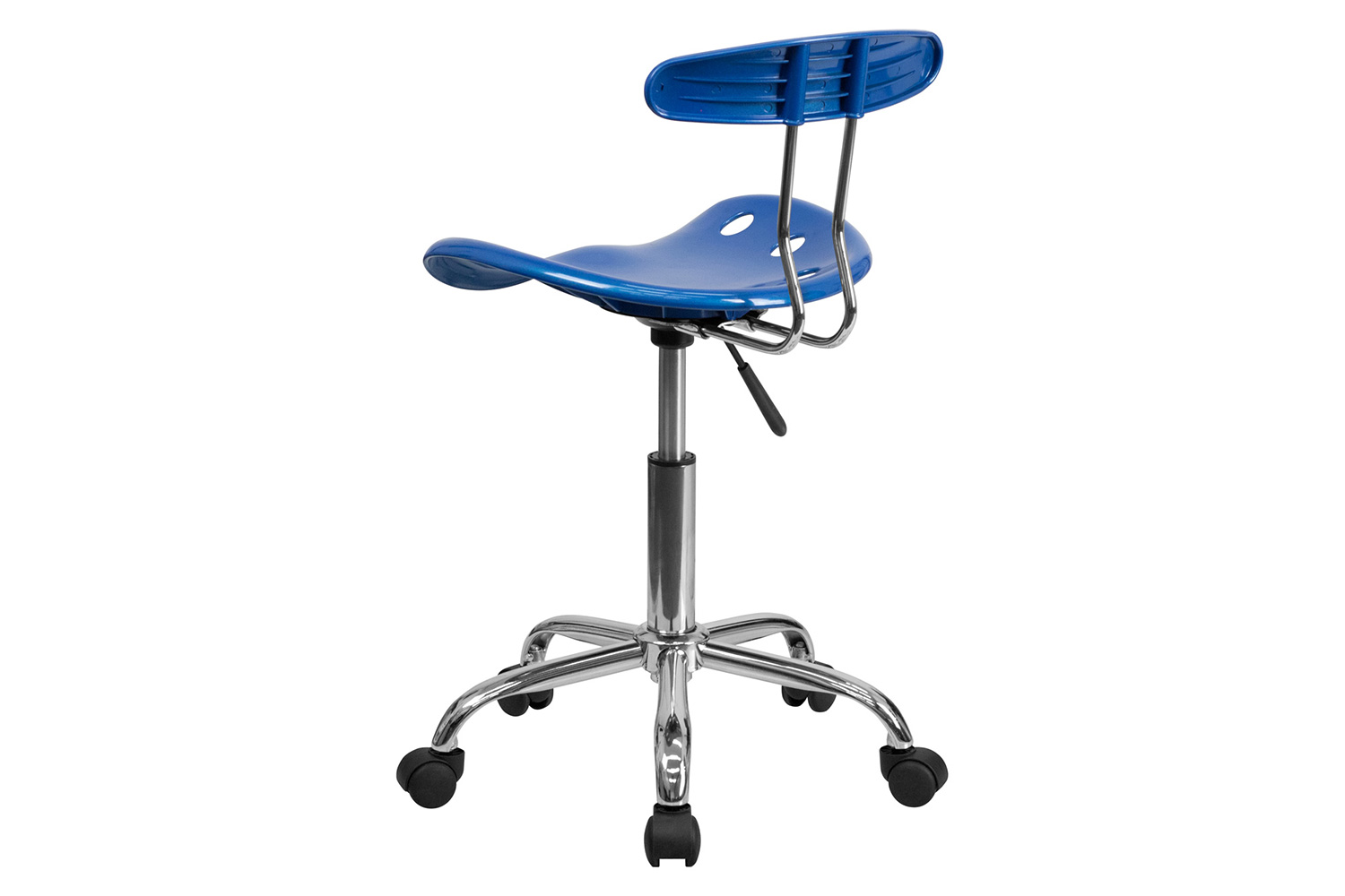 BLNK Elliott Vibrant Chrome Swivel Task Office Chair with Tractor Seat - Bright Blue