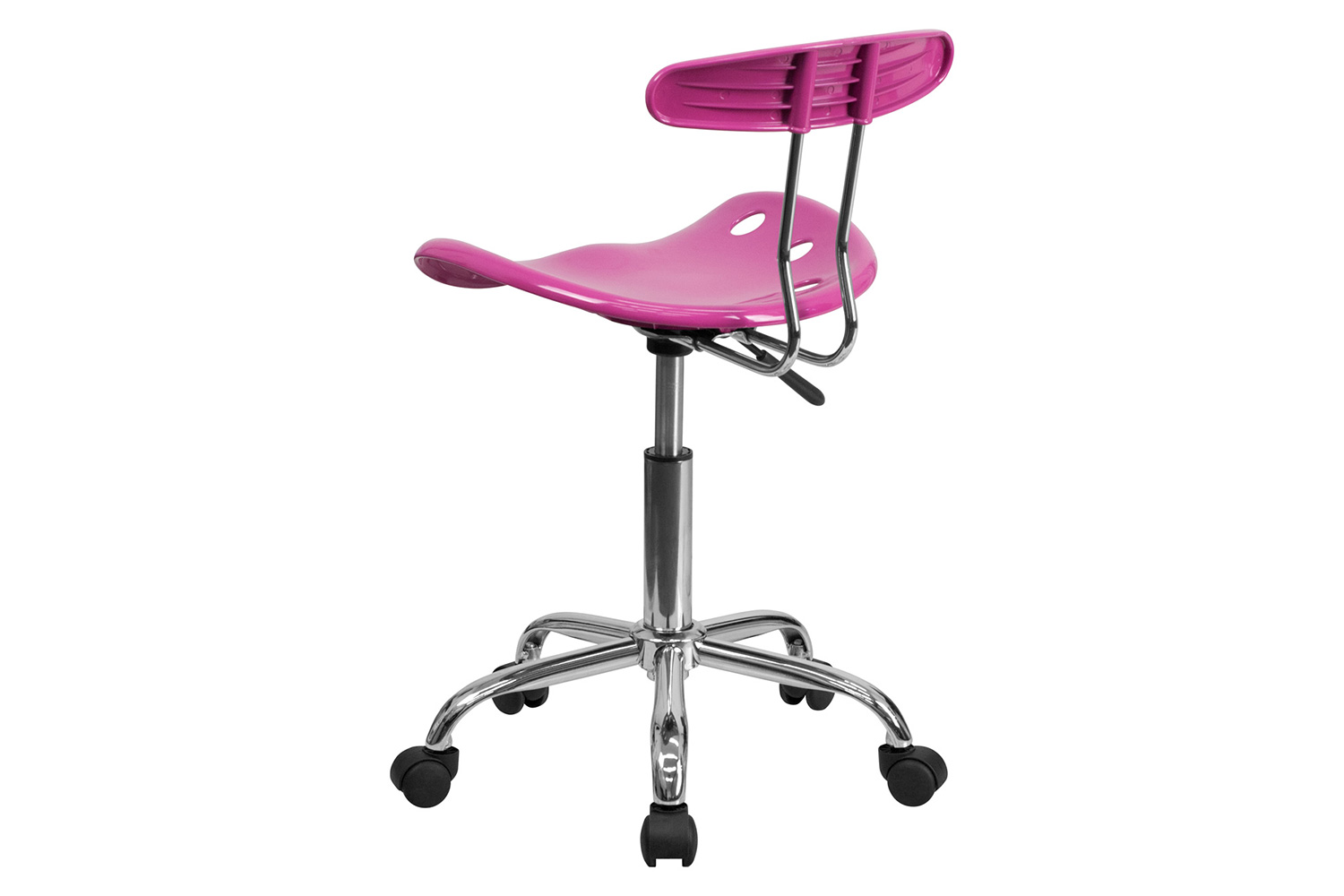 BLNK Elliott Vibrant Chrome Swivel Task Office Chair with Tractor Seat - Candy Heart