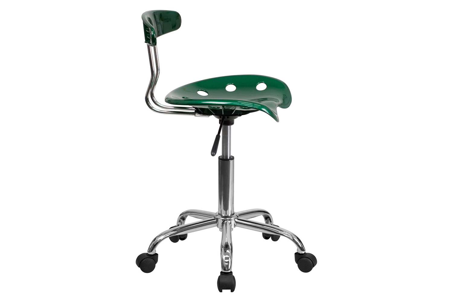 BLNK Elliott Vibrant Chrome Swivel Task Office Chair with Tractor Seat - Green