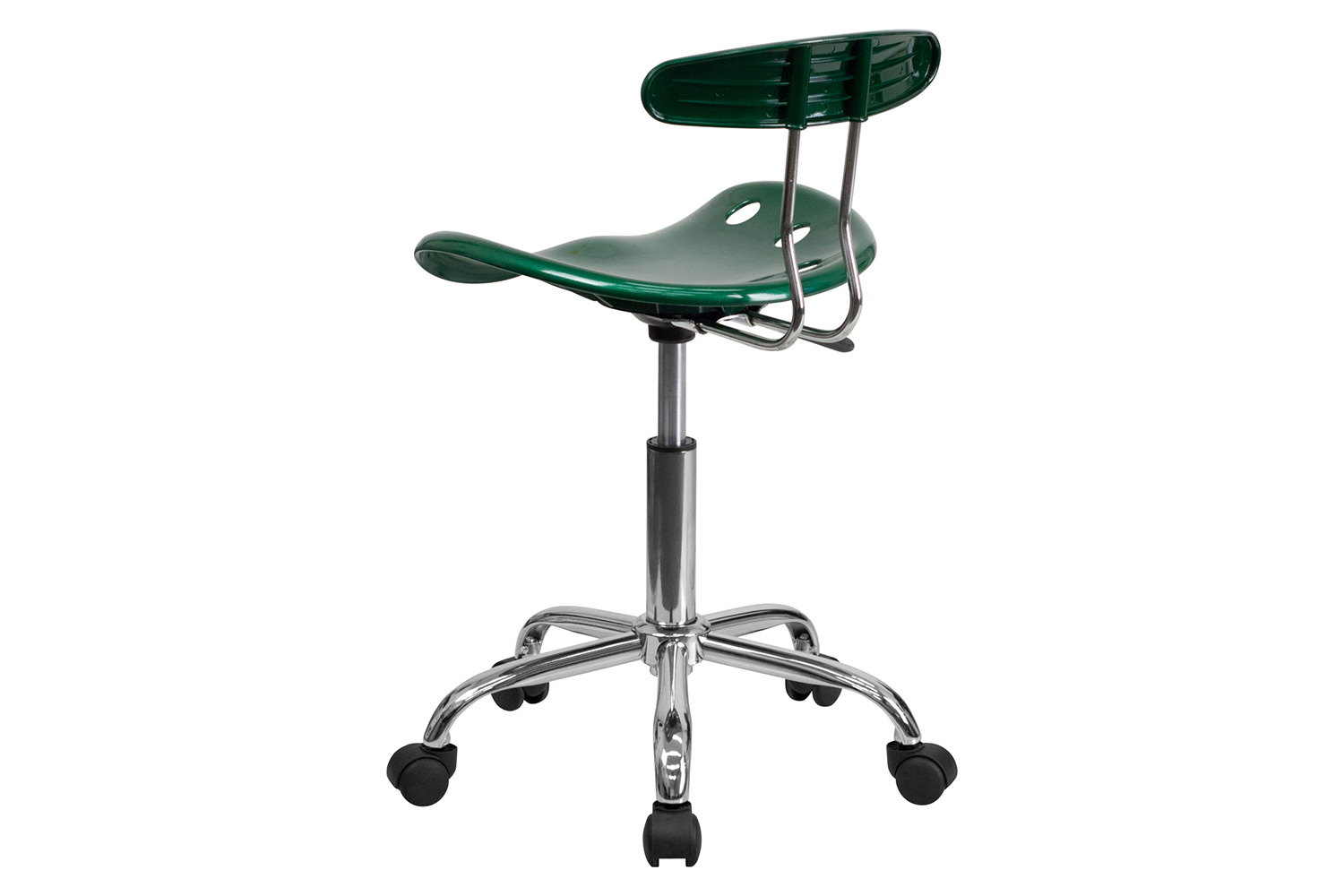 BLNK Elliott Vibrant Chrome Swivel Task Office Chair with Tractor Seat - Green