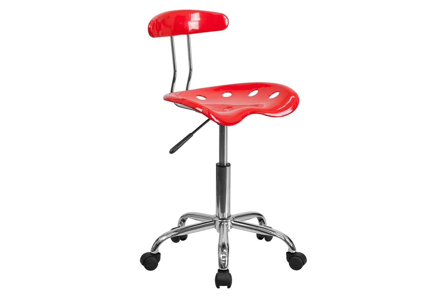 BLNK Elliott Vibrant Chrome Swivel Task Office Chair with Tractor Seat