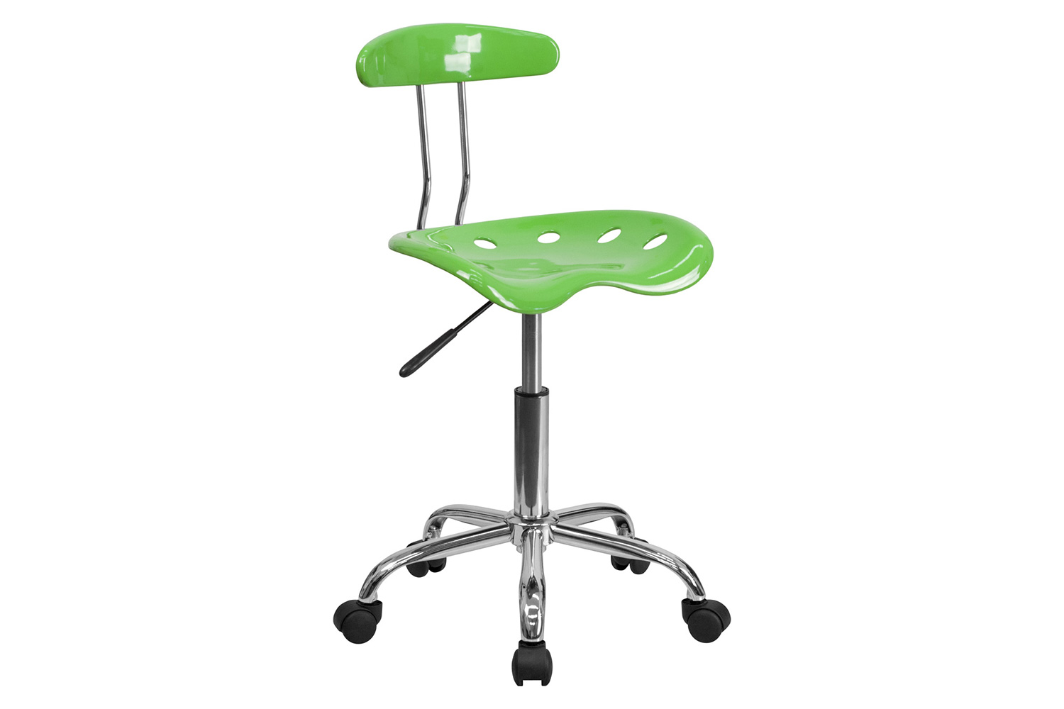 BLNK Elliott Vibrant Chrome Swivel Task Office Chair with Tractor Seat - Spicy Lime