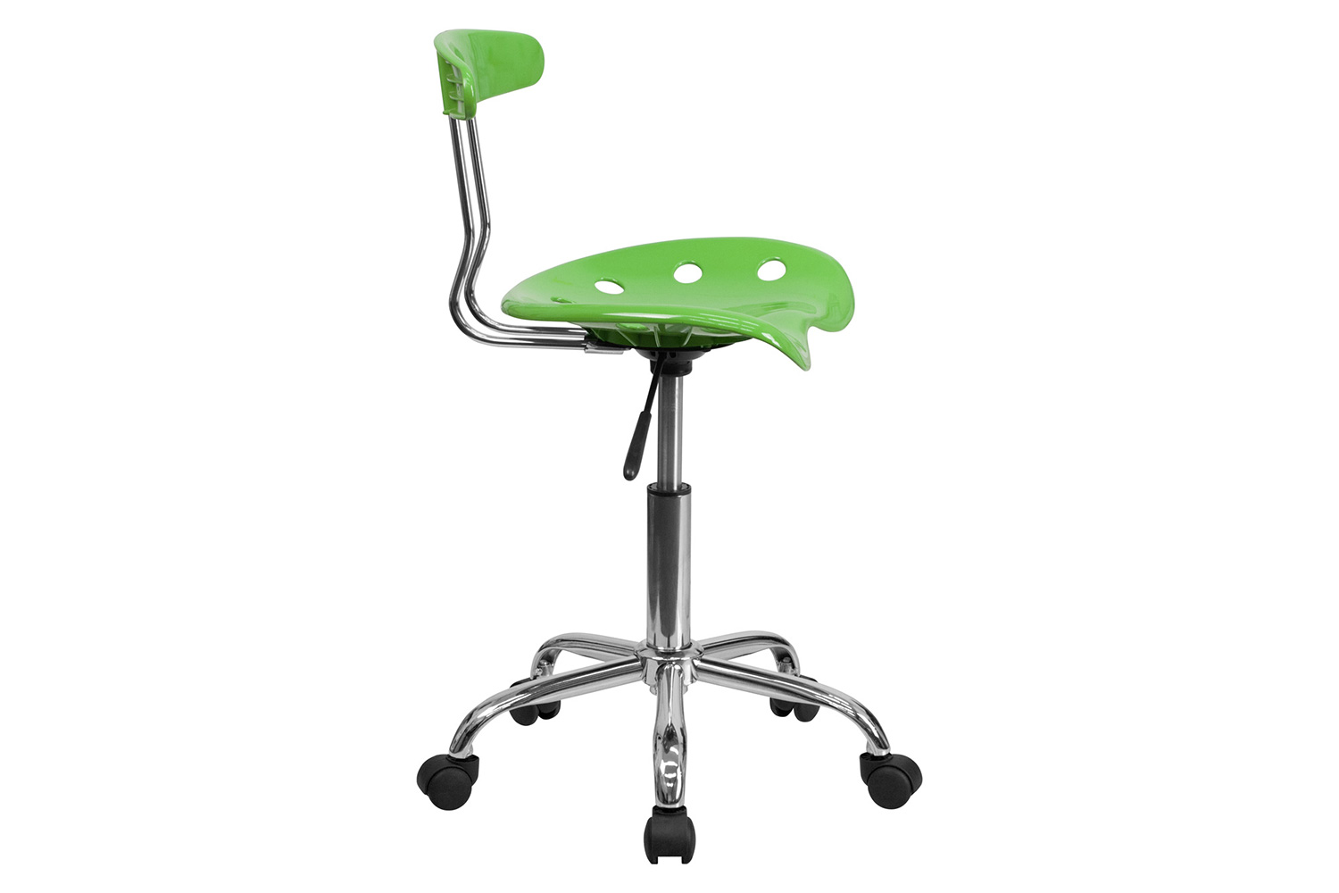 BLNK Elliott Vibrant Chrome Swivel Task Office Chair with Tractor Seat - Spicy Lime