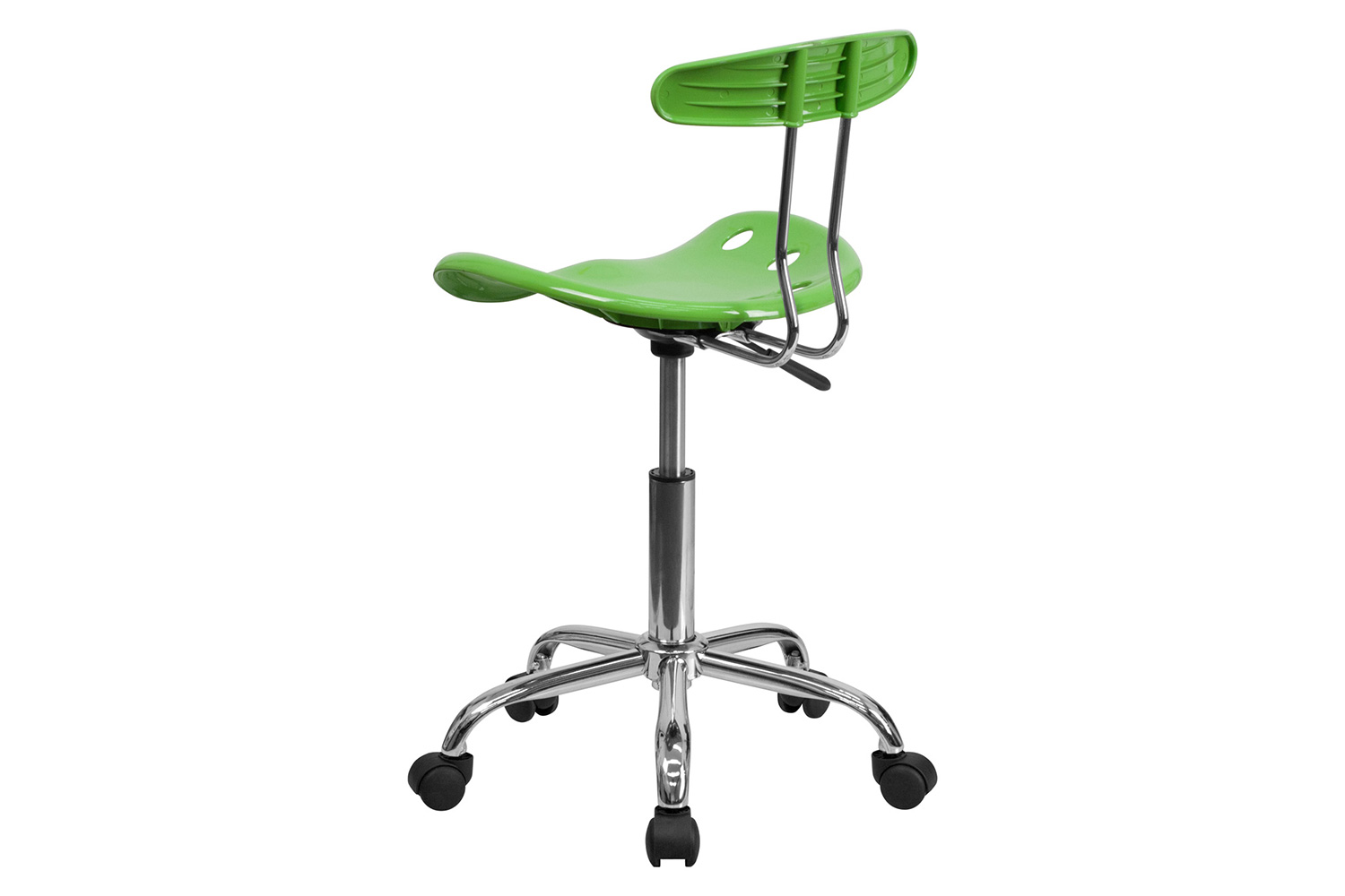 BLNK Elliott Vibrant Chrome Swivel Task Office Chair with Tractor Seat - Spicy Lime