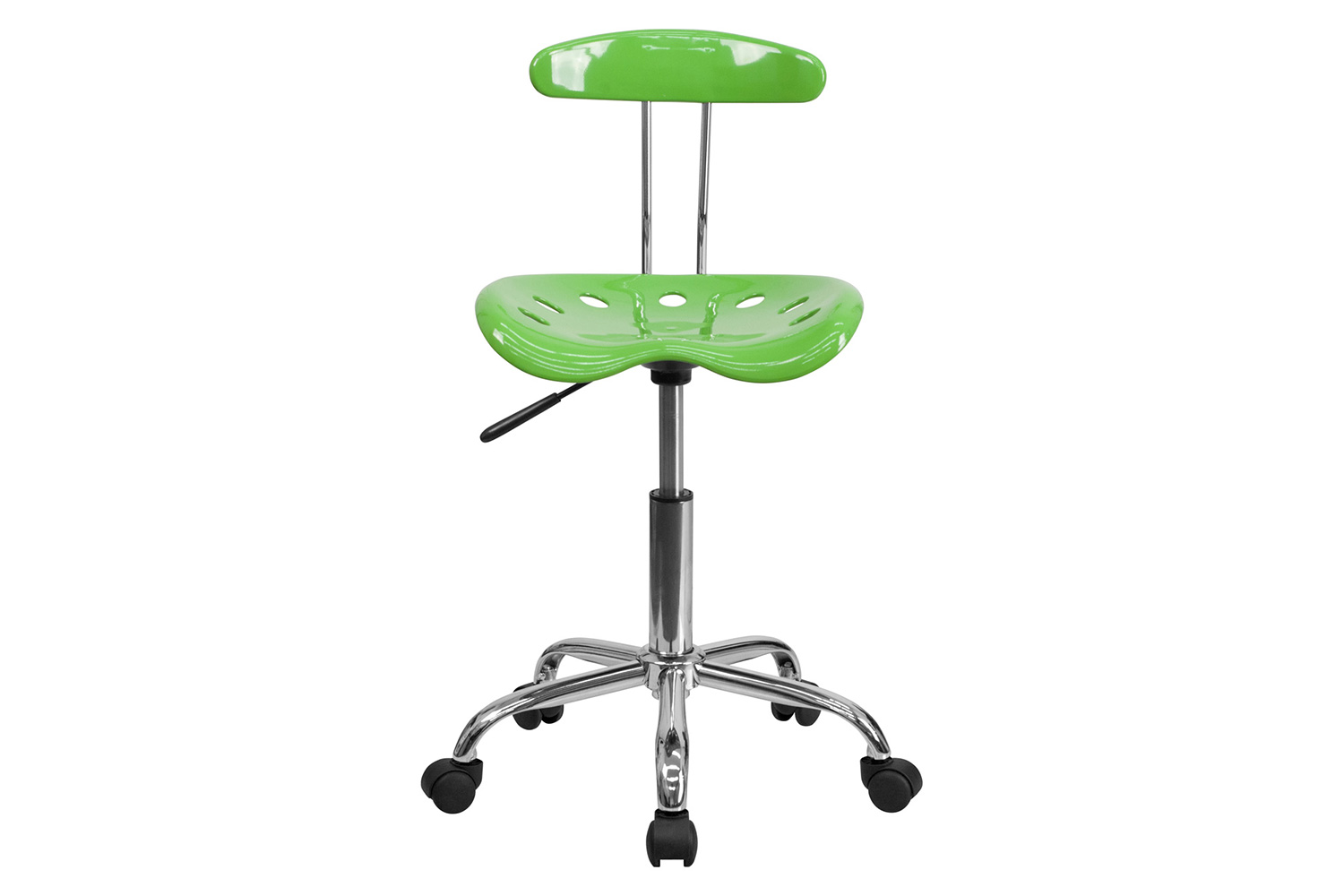 BLNK Elliott Vibrant Chrome Swivel Task Office Chair with Tractor Seat - Spicy Lime