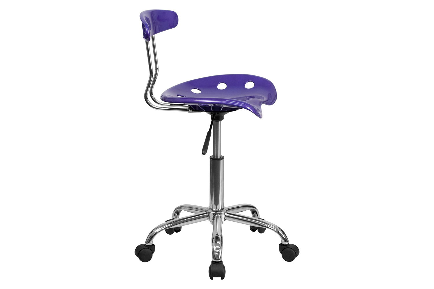 BLNK Elliott Vibrant Chrome Swivel Task Office Chair with Tractor Seat - Violet