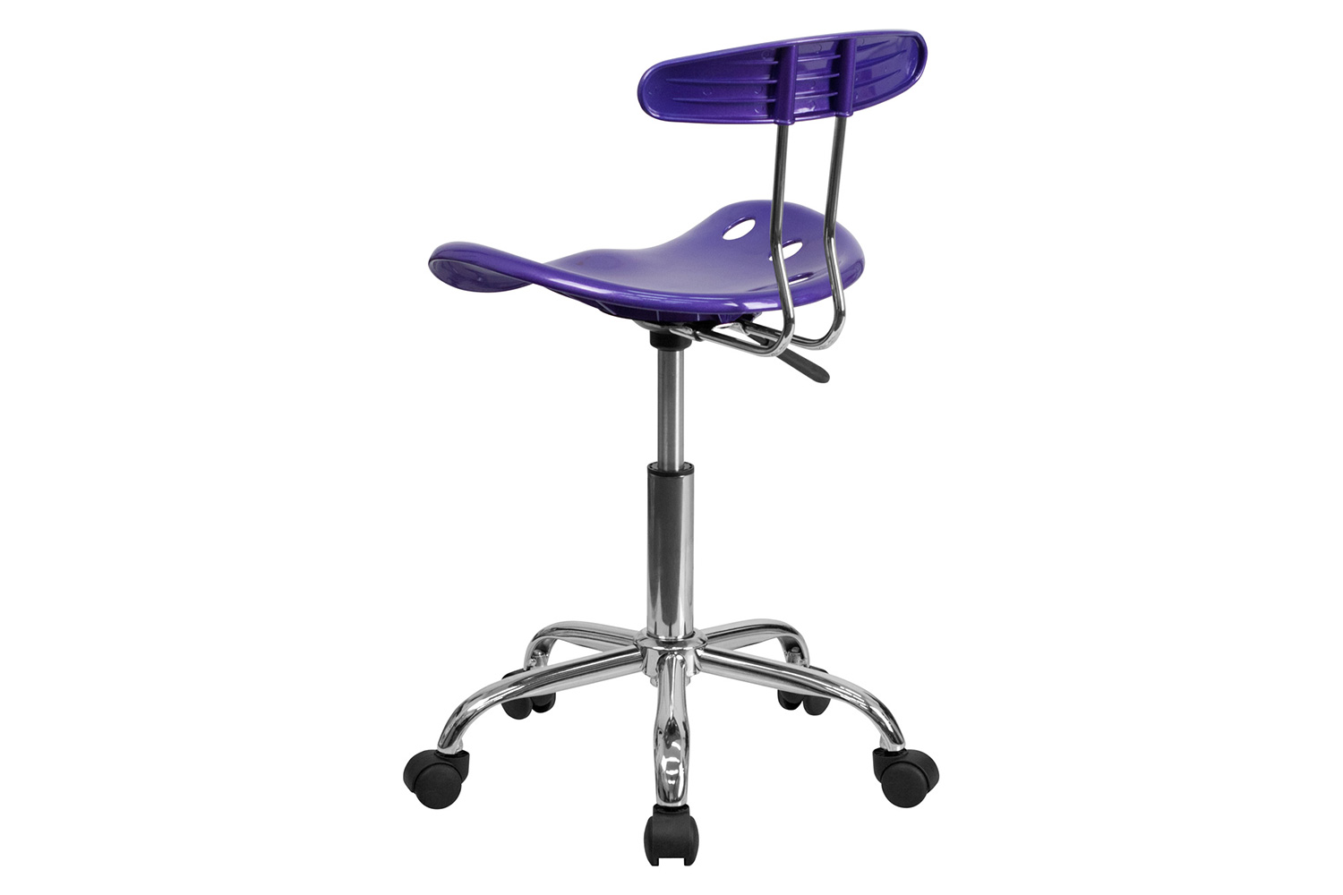 BLNK Elliott Vibrant Chrome Swivel Task Office Chair with Tractor Seat - Violet