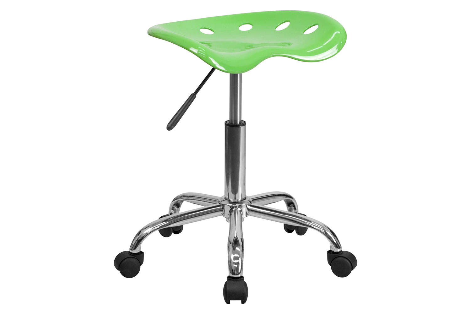 BLNK Taylor Vibrant Chrome Stool with Tractor Seat - Apple Green