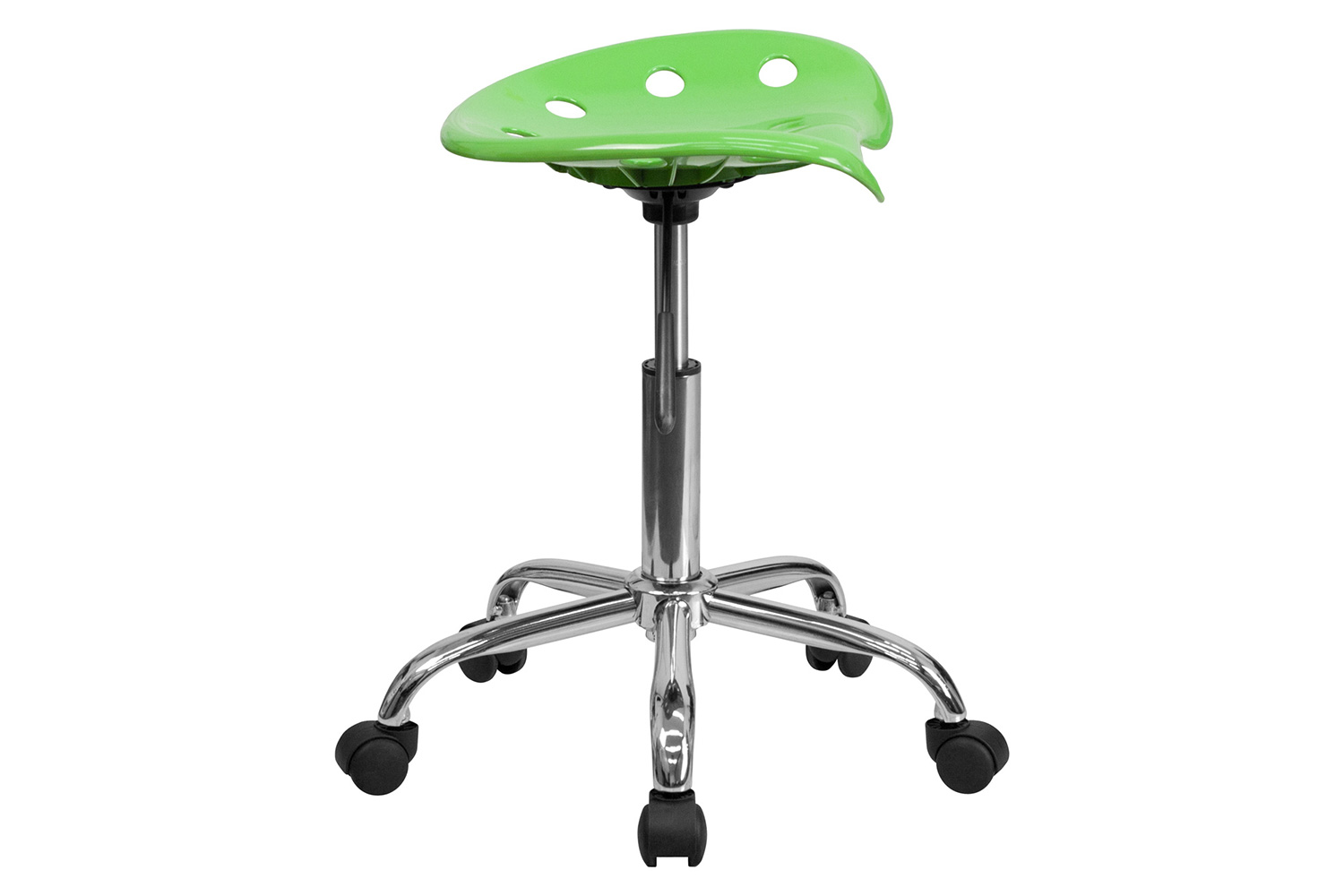 BLNK Taylor Vibrant Chrome Stool with Tractor Seat - Apple Green