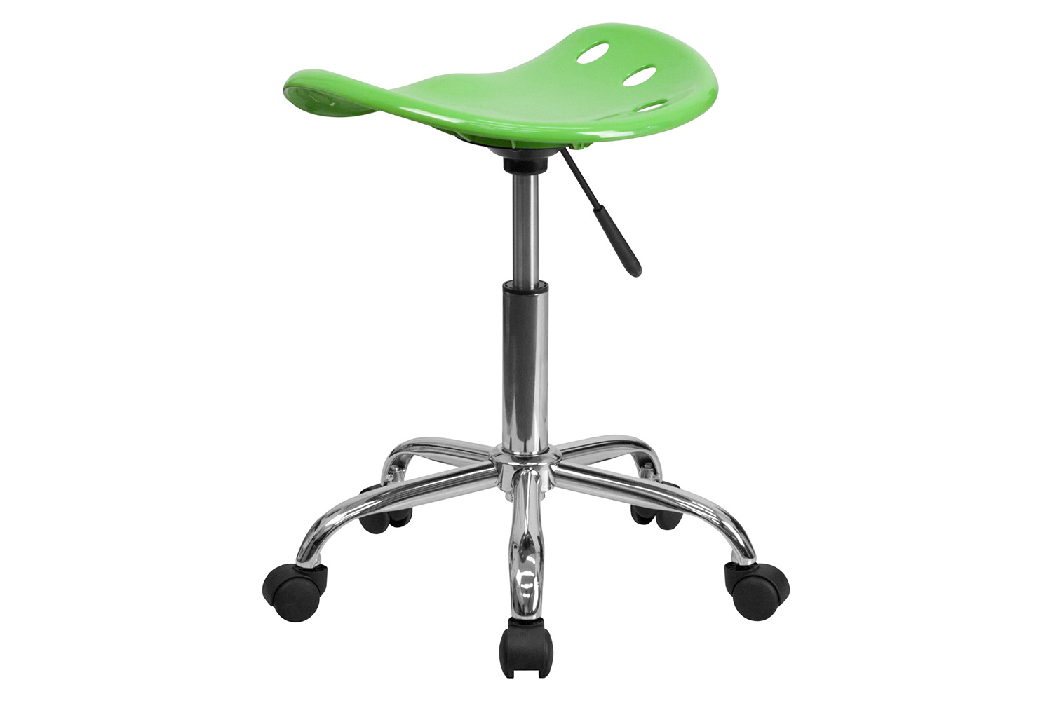 BLNK Taylor Vibrant Chrome Stool with Tractor Seat - Apple Green