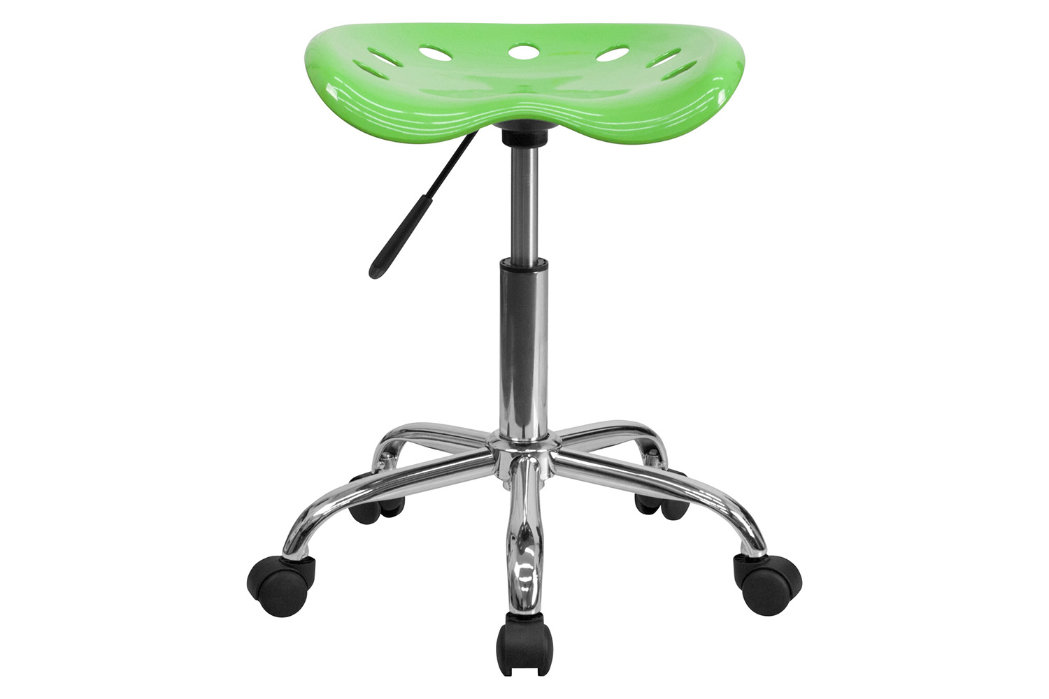 BLNK Taylor Vibrant Chrome Stool with Tractor Seat - Apple Green