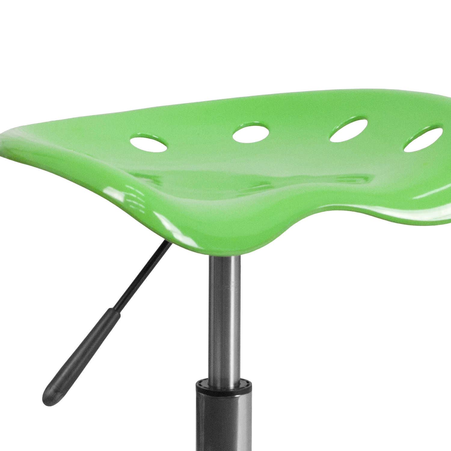 BLNK Taylor Vibrant Chrome Stool with Tractor Seat - Apple Green