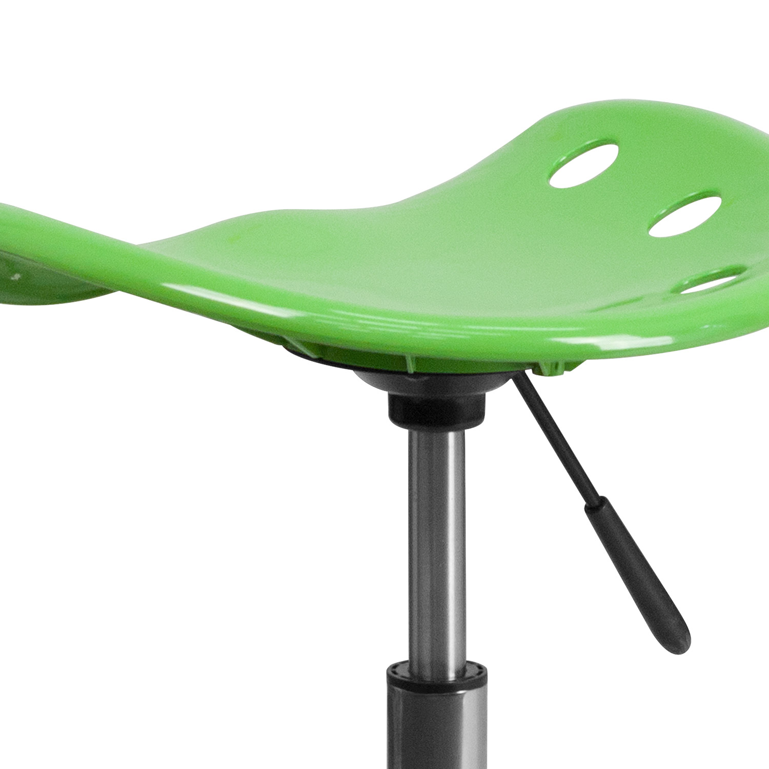 BLNK Taylor Vibrant Chrome Stool with Tractor Seat - Apple Green