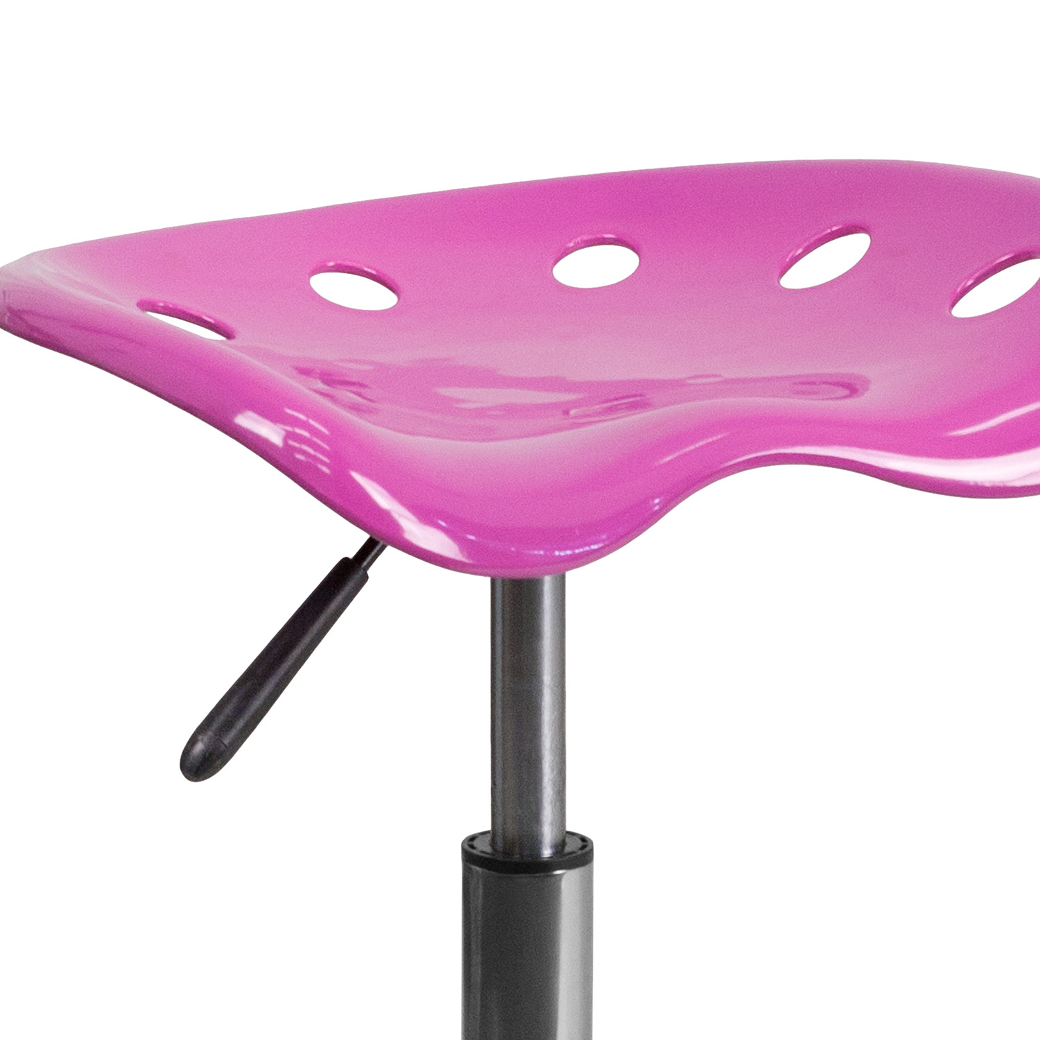 BLNK Taylor Vibrant Chrome Stool with Tractor Seat - Candy