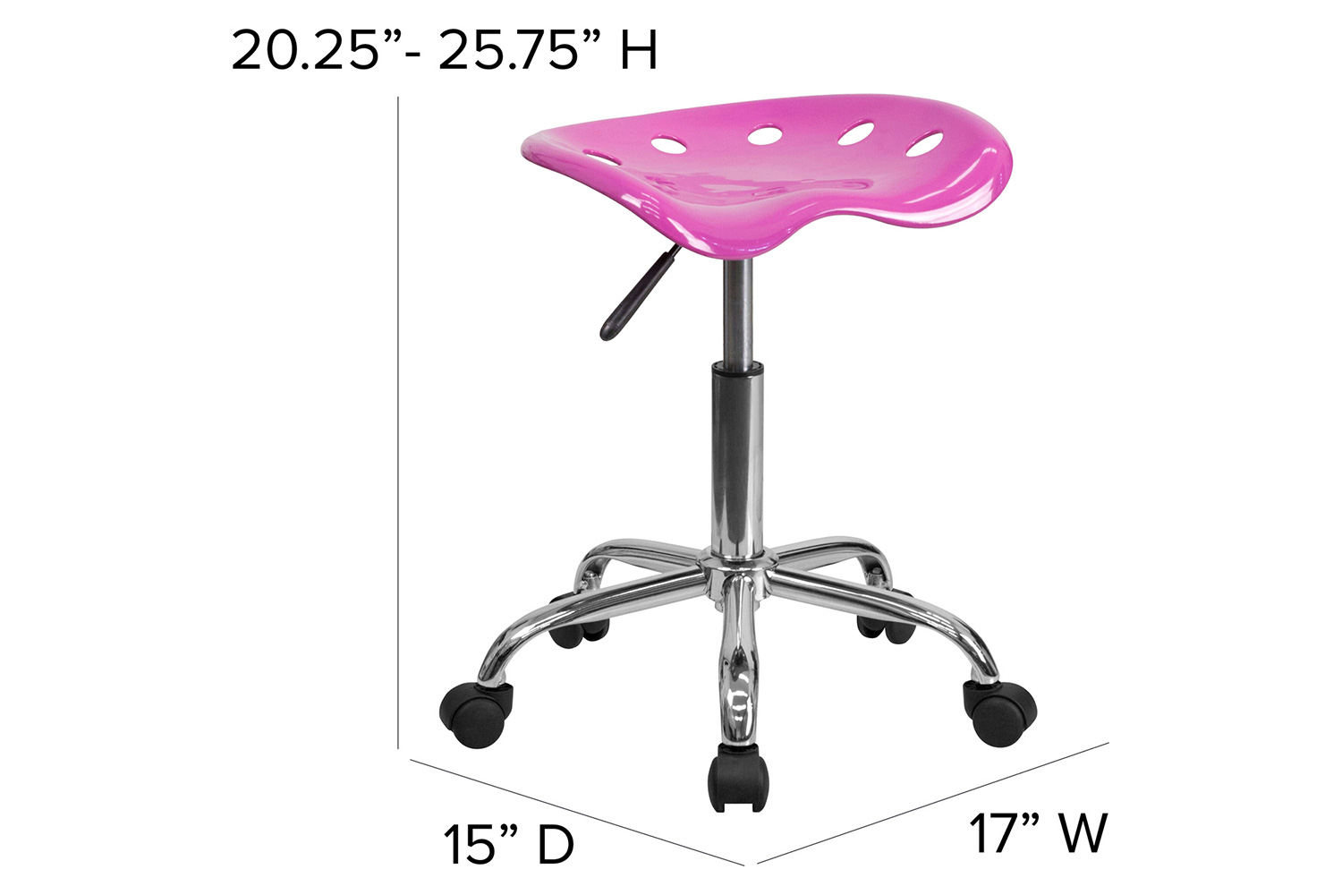 BLNK Taylor Vibrant Chrome Stool with Tractor Seat - Candy