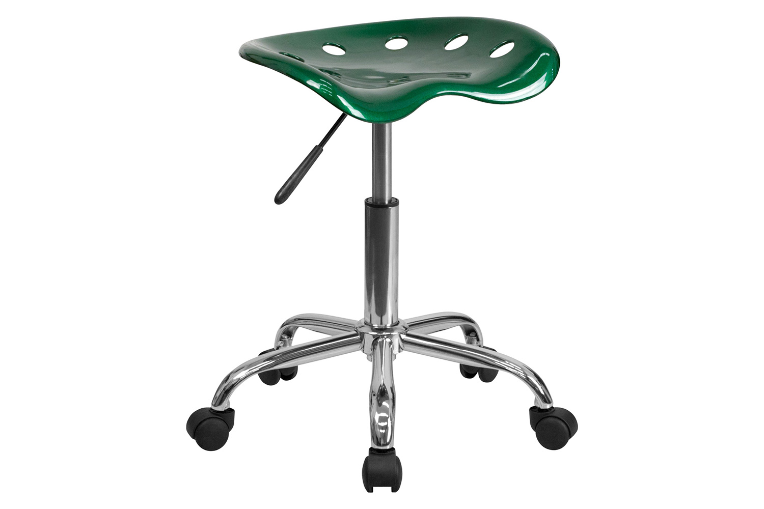 BLNK Taylor Vibrant Chrome Stool with Tractor Seat - Green