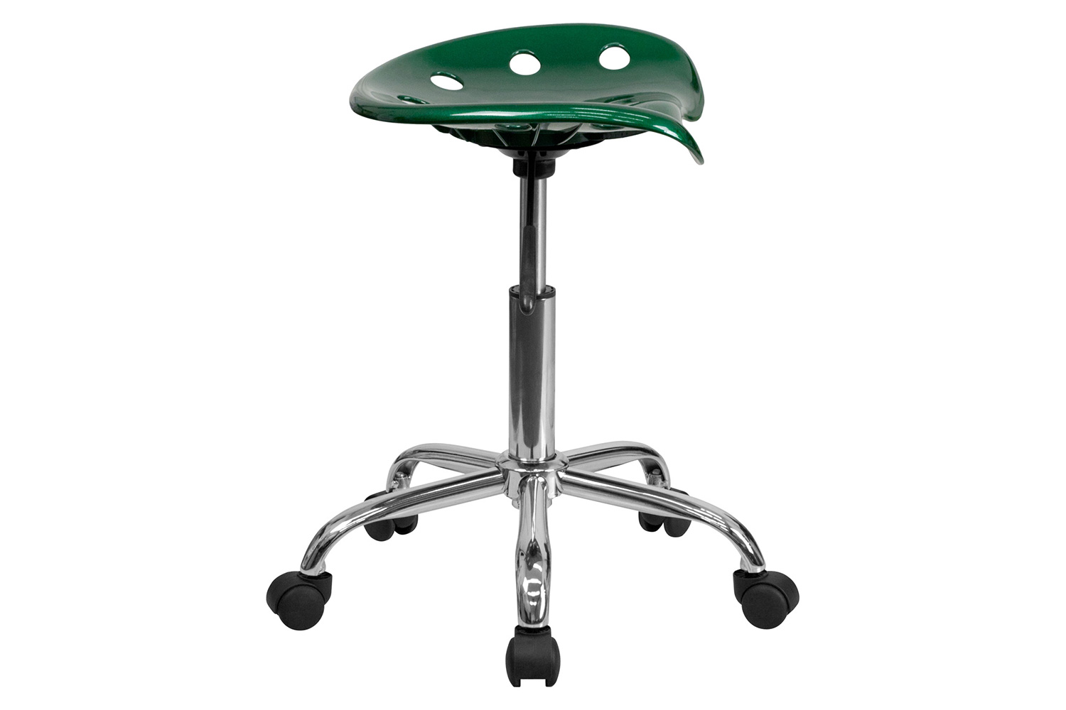 BLNK Taylor Vibrant Chrome Stool with Tractor Seat - Green