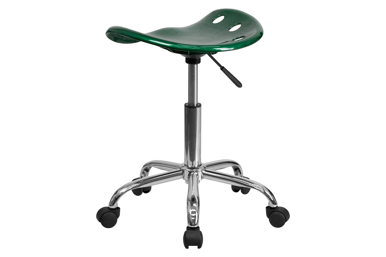 BLNK Taylor Vibrant Chrome Stool with Tractor Seat - Green