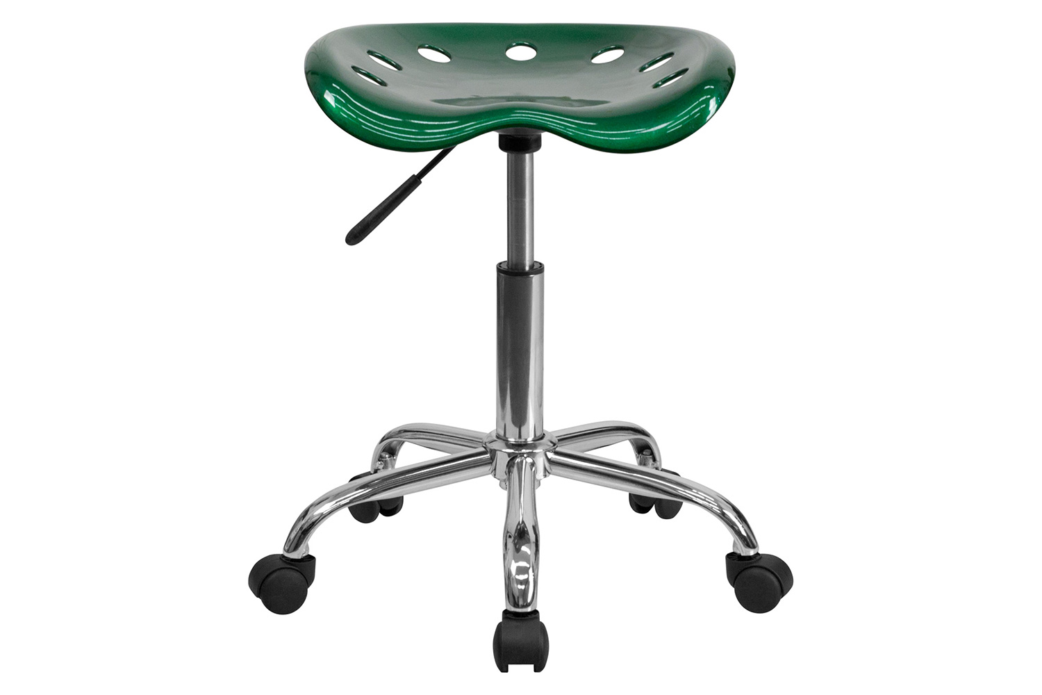 BLNK Taylor Vibrant Chrome Stool with Tractor Seat - Green