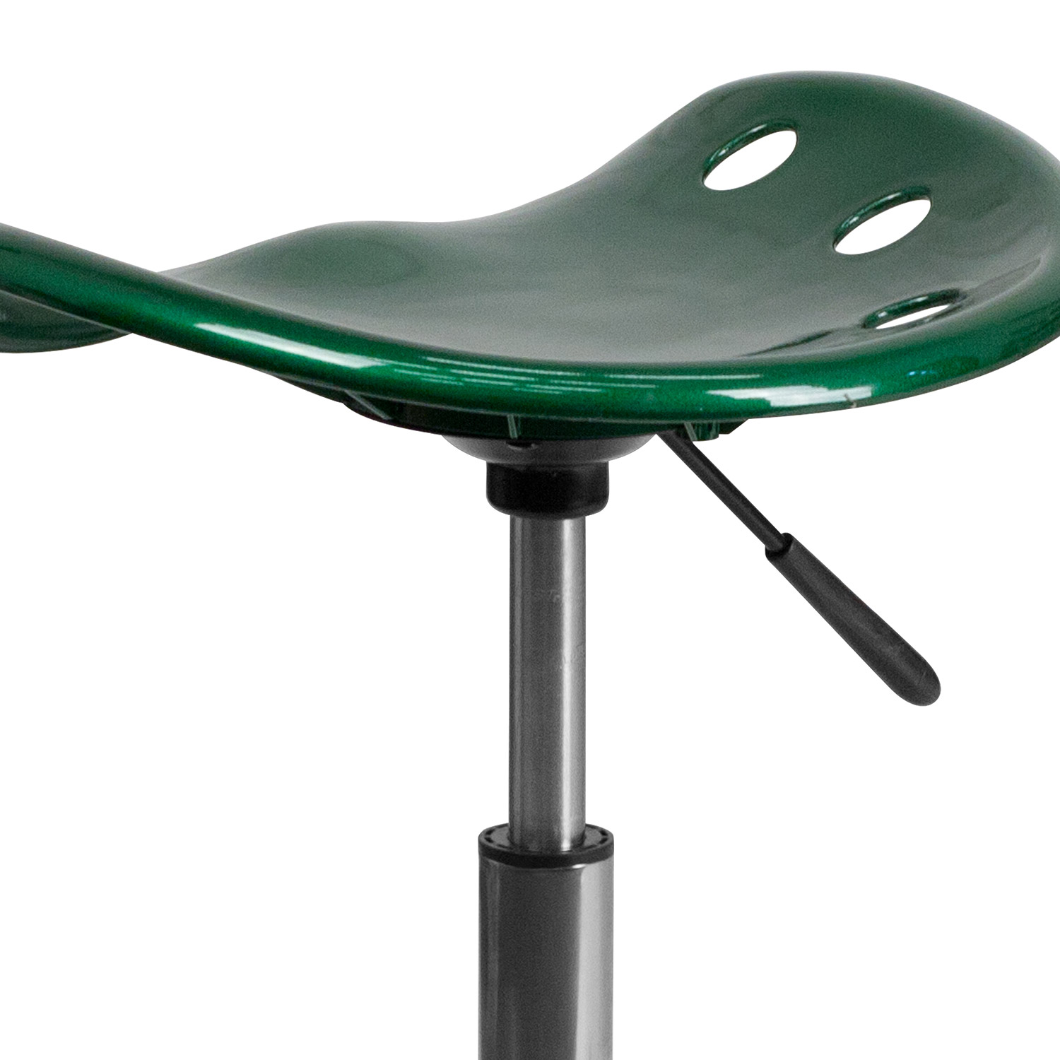 BLNK Taylor Vibrant Chrome Stool with Tractor Seat - Green