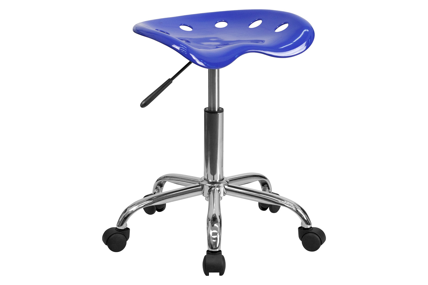 BLNK Taylor Vibrant Chrome Stool with Tractor Seat - Nautical Blue