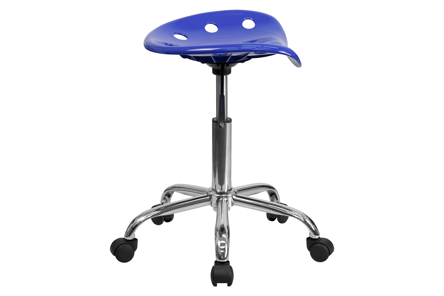 BLNK Taylor Vibrant Chrome Stool with Tractor Seat - Nautical Blue