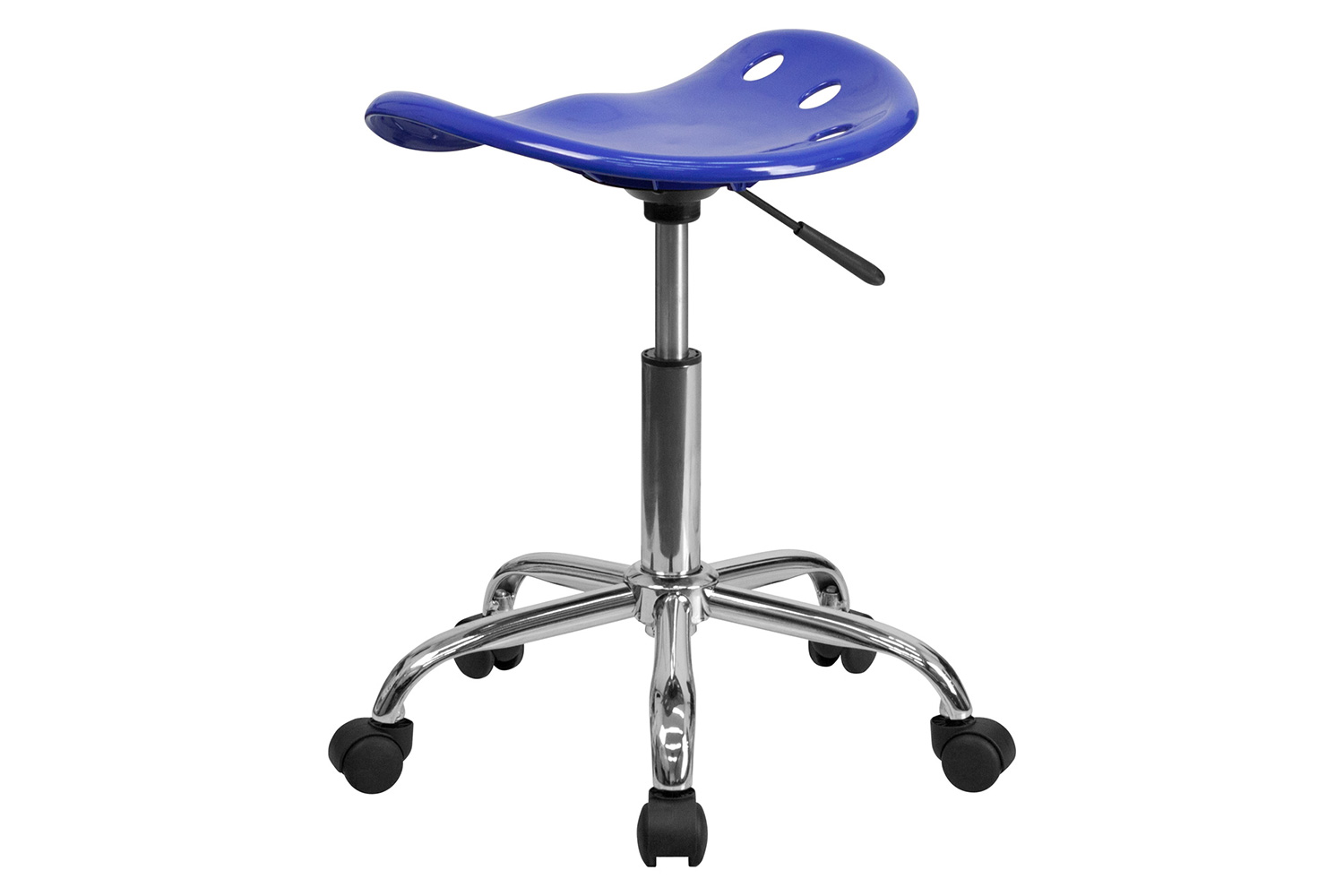 BLNK Taylor Vibrant Chrome Stool with Tractor Seat - Nautical Blue