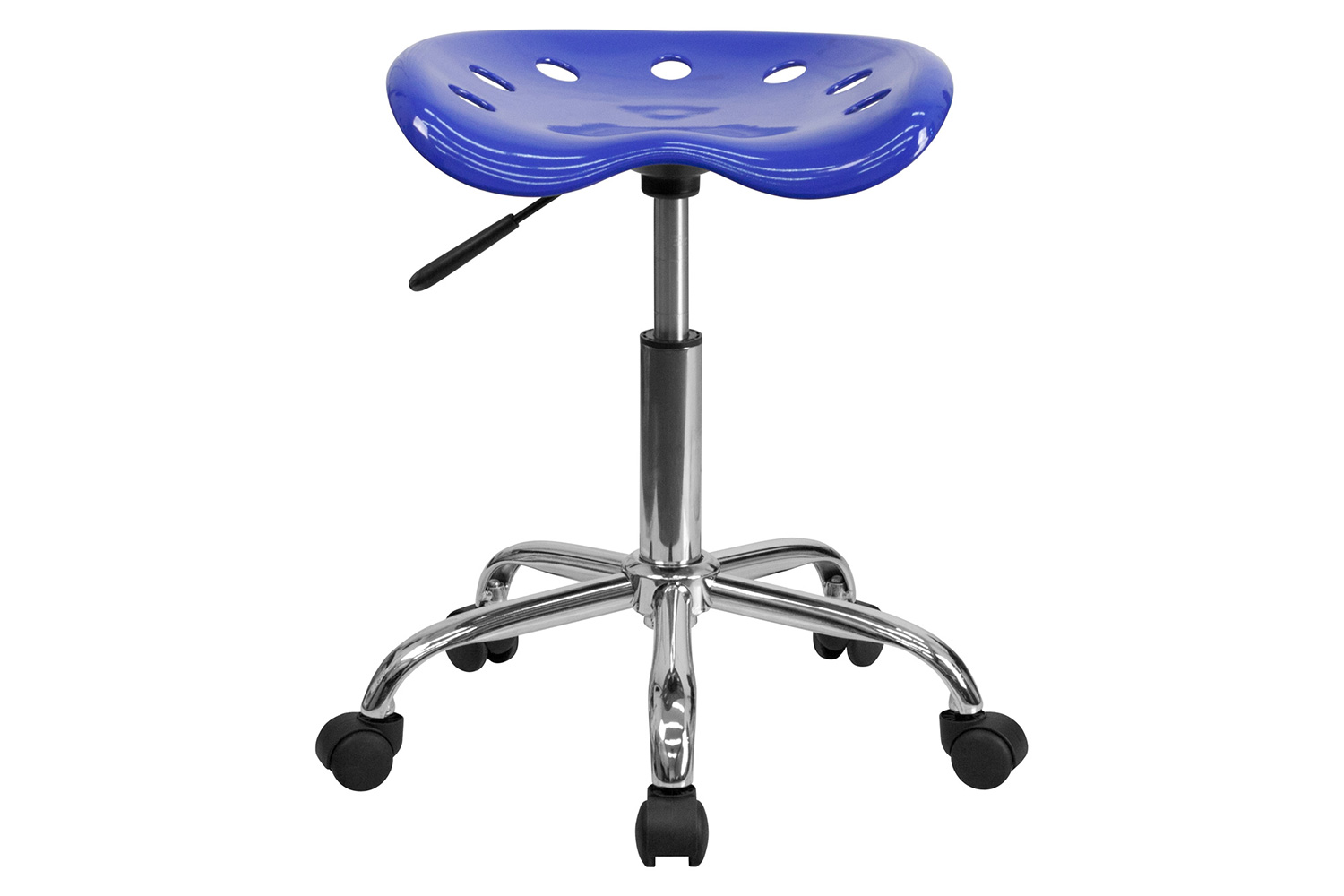 BLNK Taylor Vibrant Chrome Stool with Tractor Seat - Nautical Blue