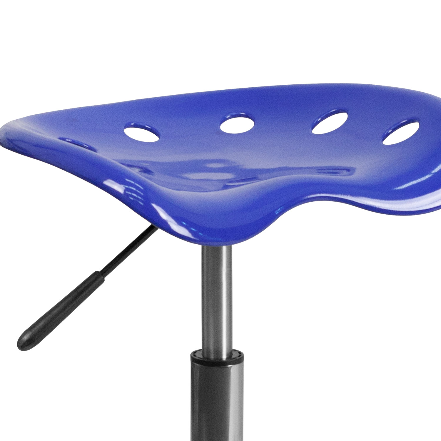 BLNK Taylor Vibrant Chrome Stool with Tractor Seat - Nautical Blue