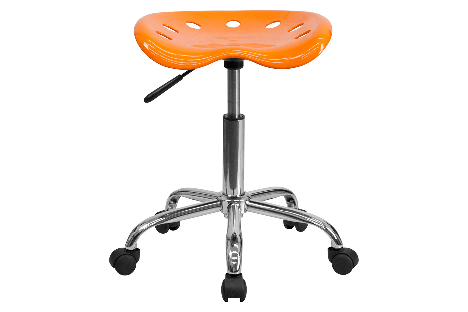 BLNK Taylor Vibrant Chrome Stool with Tractor Seat - Orange