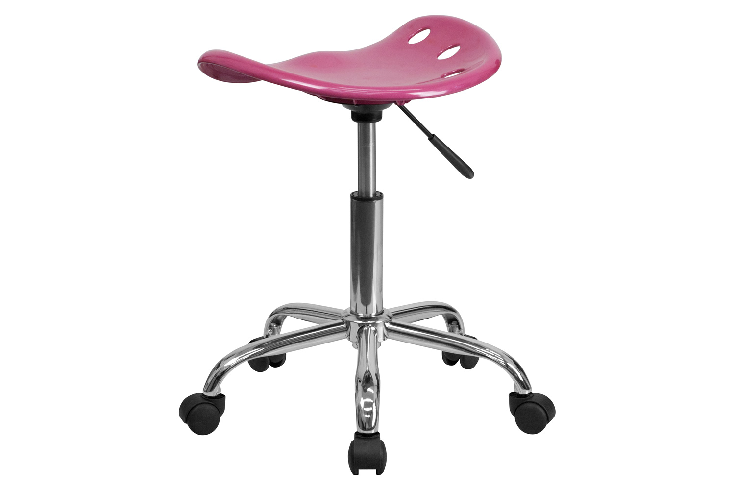 BLNK Taylor Vibrant Chrome Stool with Tractor Seat - Pink