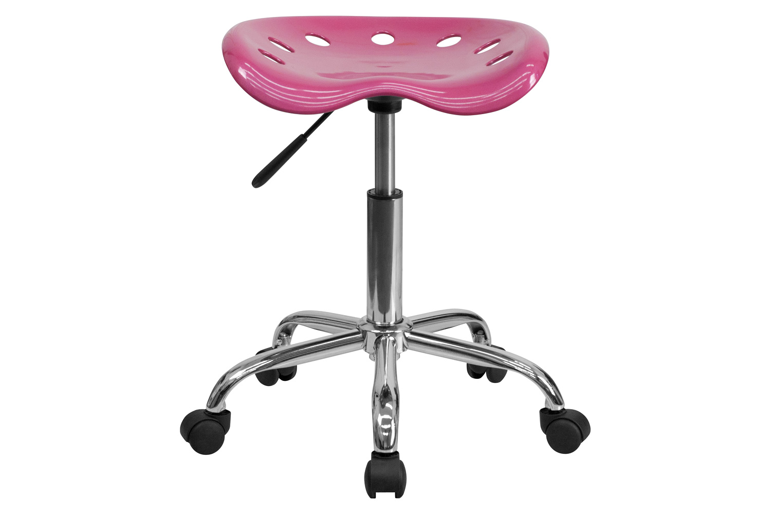 BLNK Taylor Vibrant Chrome Stool with Tractor Seat - Pink