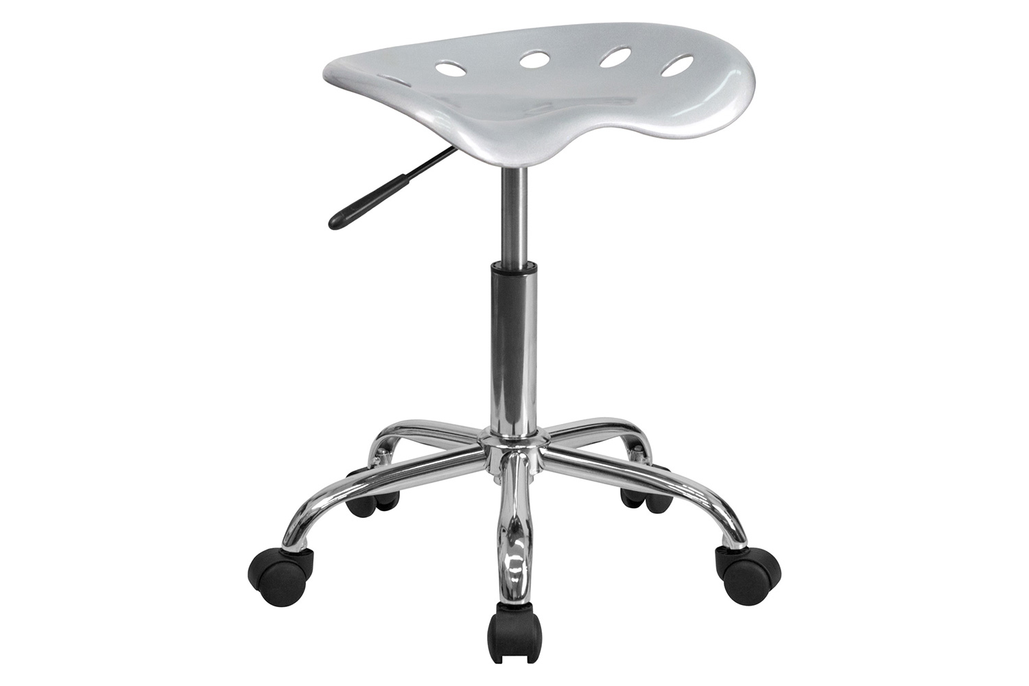 BLNK Taylor Vibrant Chrome Stool with Tractor Seat - Silver