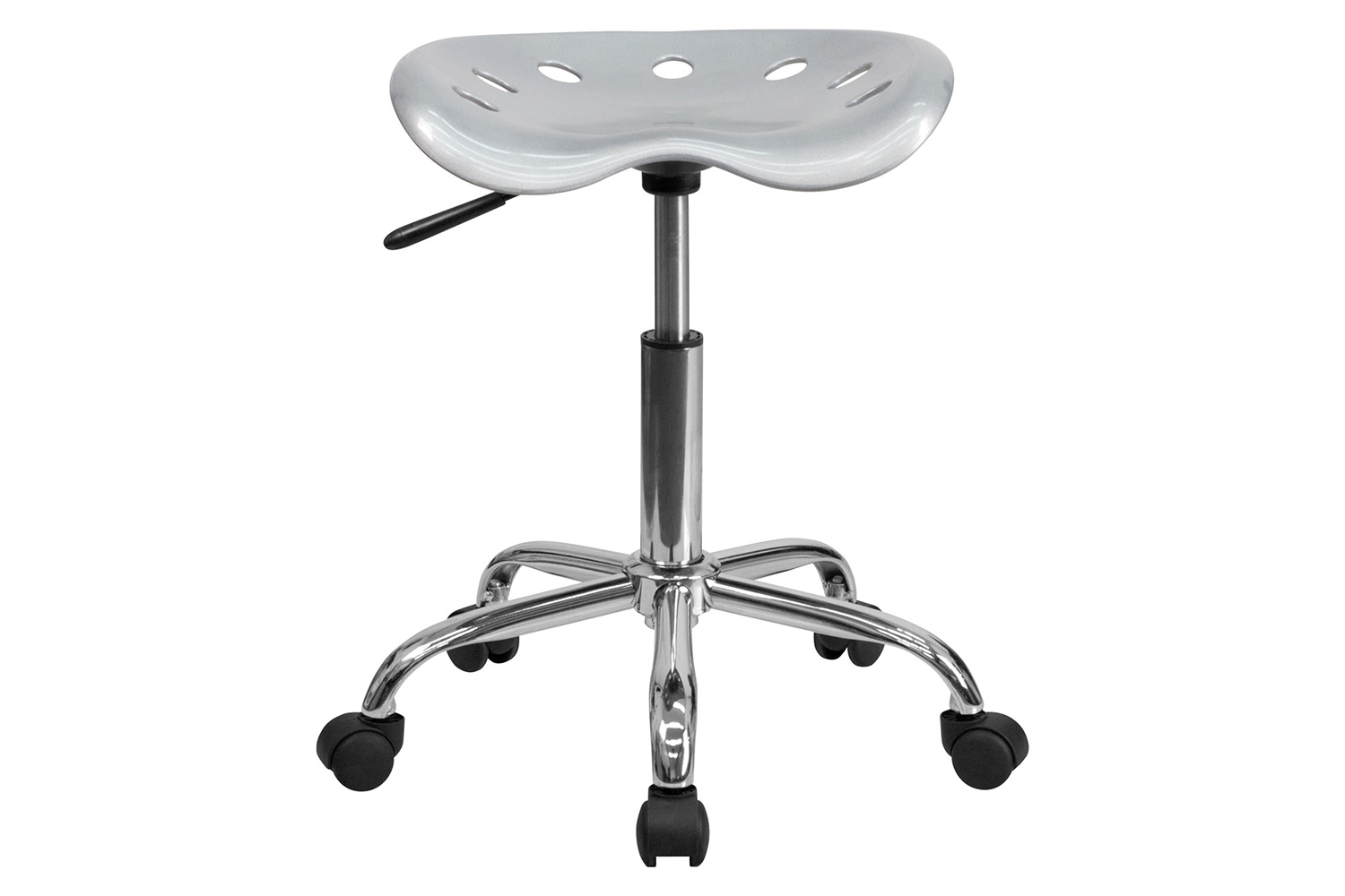 BLNK Taylor Vibrant Chrome Stool with Tractor Seat - Silver