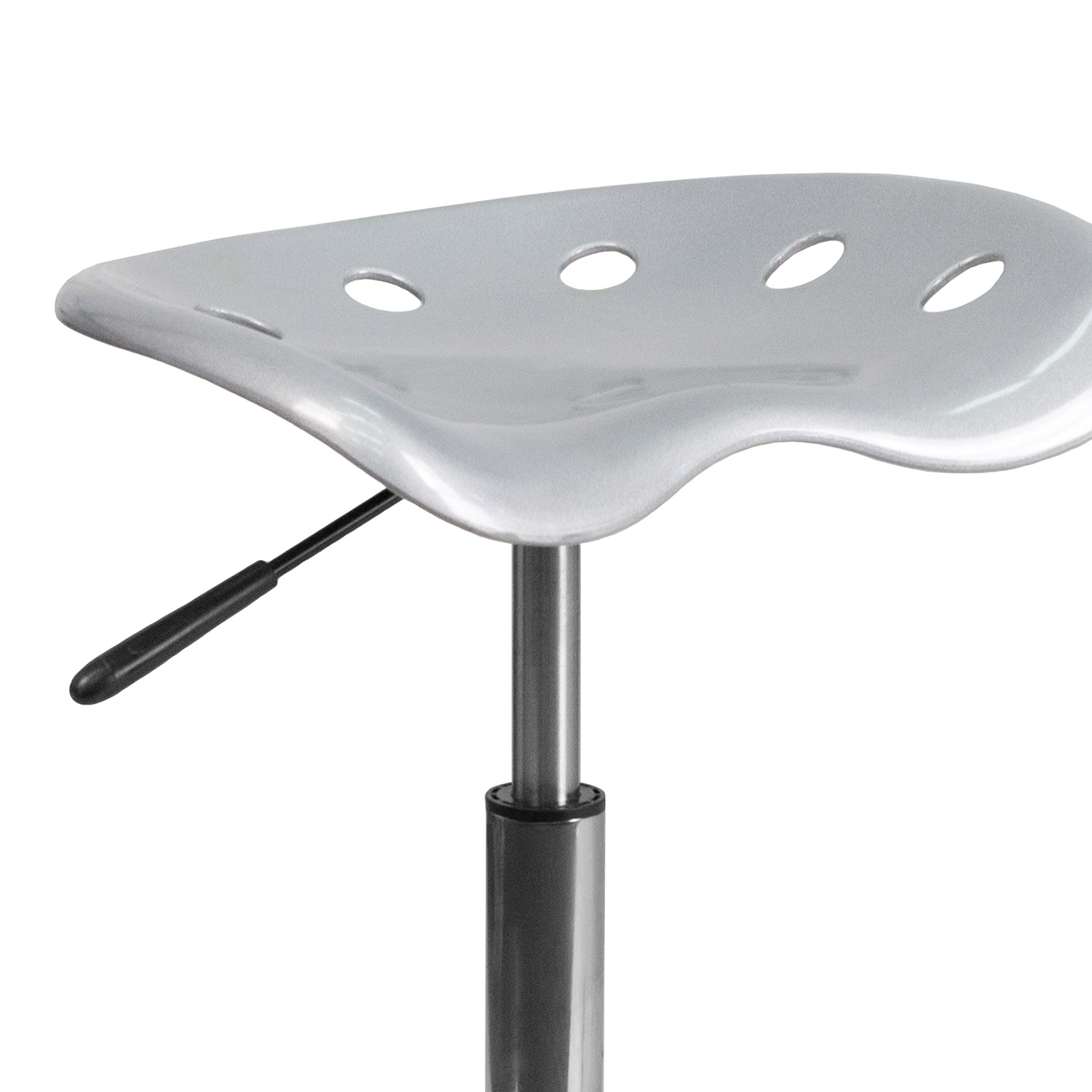 BLNK Taylor Vibrant Chrome Stool with Tractor Seat - Silver