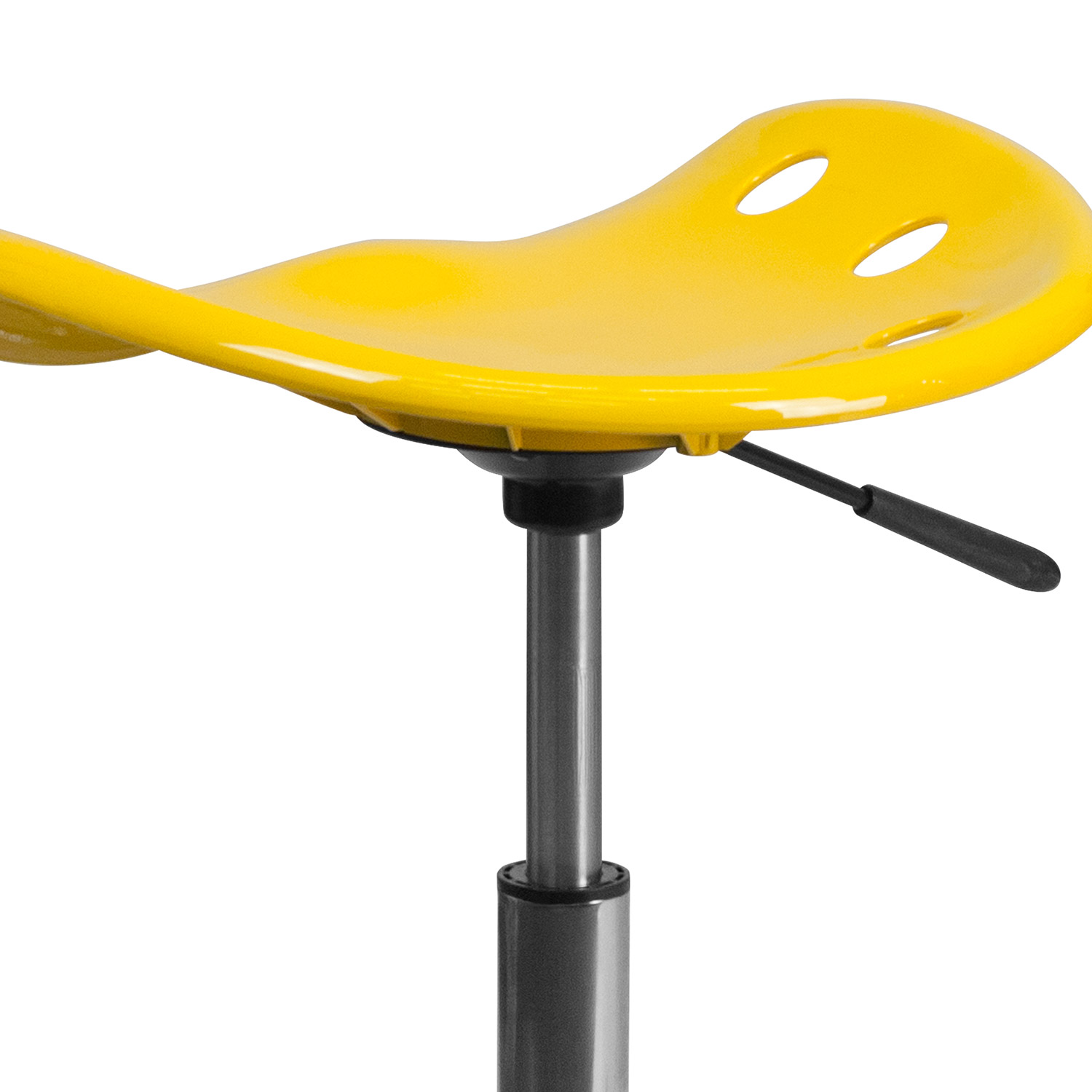 BLNK Taylor Vibrant Chrome Stool with Tractor Seat - Yellow