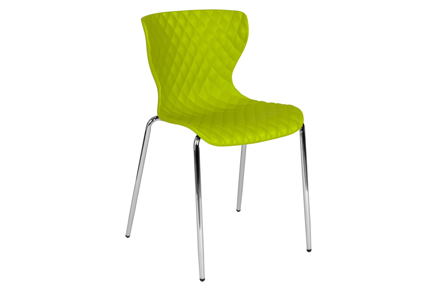 BLNK Lowell Plastic Contemporary Design Stack Chair - Citrus Green