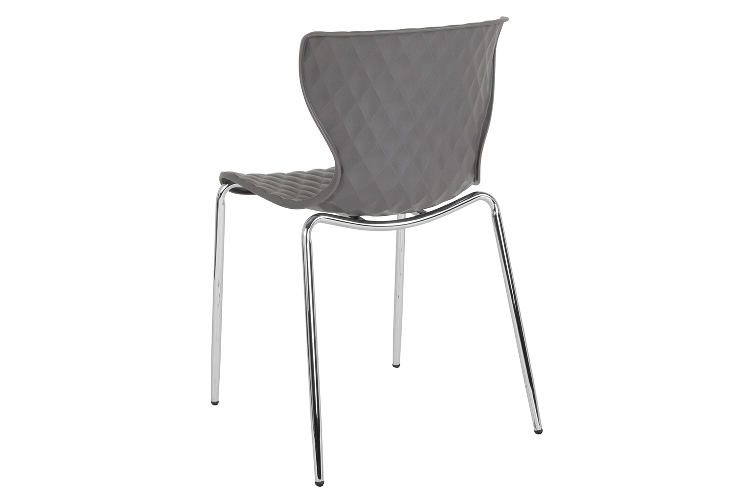 BLNK Lowell Plastic Contemporary Design Stack Chair - Gray