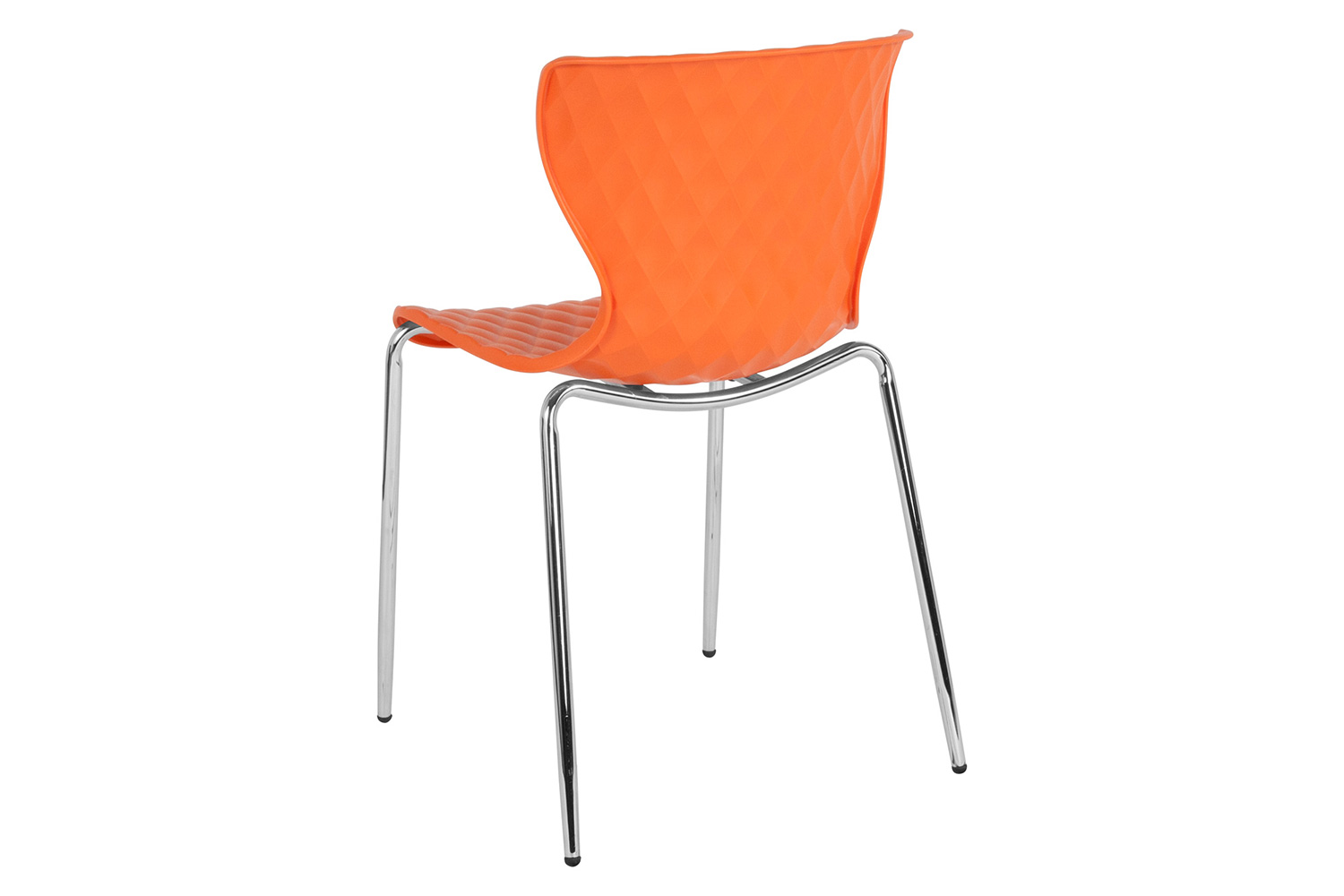 BLNK Lowell Plastic Contemporary Design Stack Chair - Orange