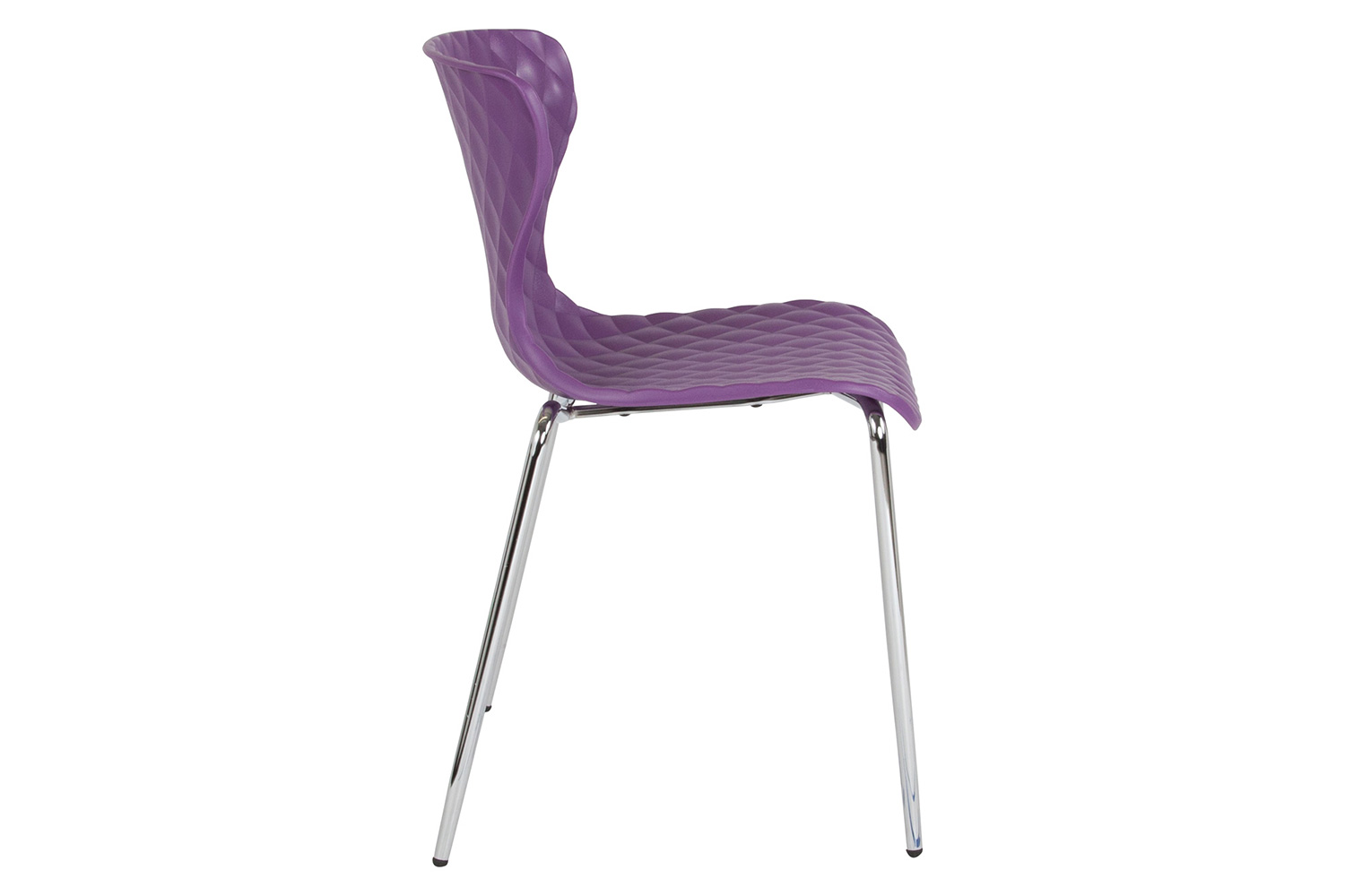 BLNK Lowell Plastic Contemporary Design Stack Chair - Purple