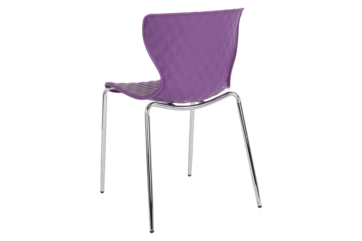 BLNK Lowell Plastic Contemporary Design Stack Chair - Purple