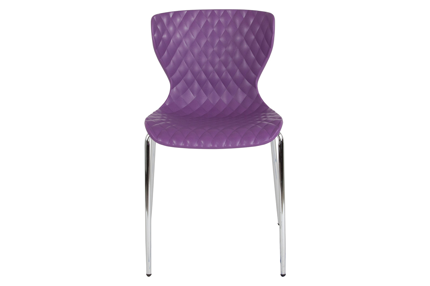 BLNK Lowell Plastic Contemporary Design Stack Chair - Purple